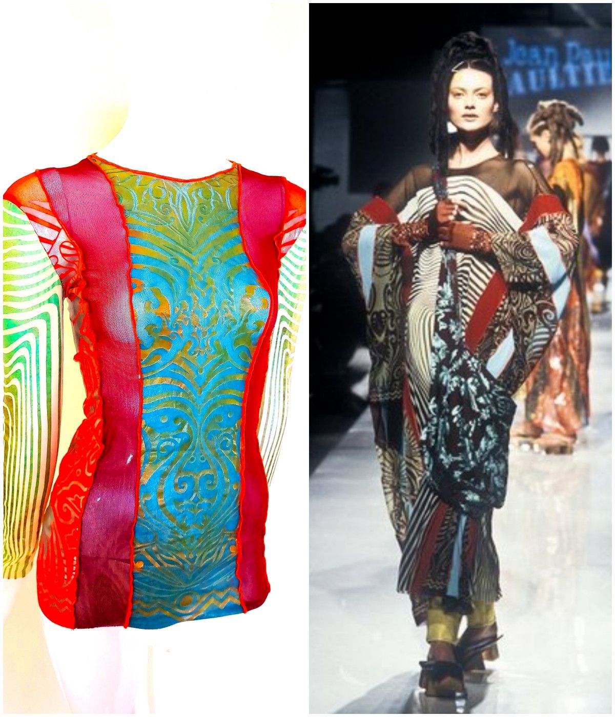 Jean Paul Gaultier Jean Paul Gaultier Metal Runway Mesh Cyberbaba Maori Top Size US S / EU 44-46 / 1 - 1 Thumbnail