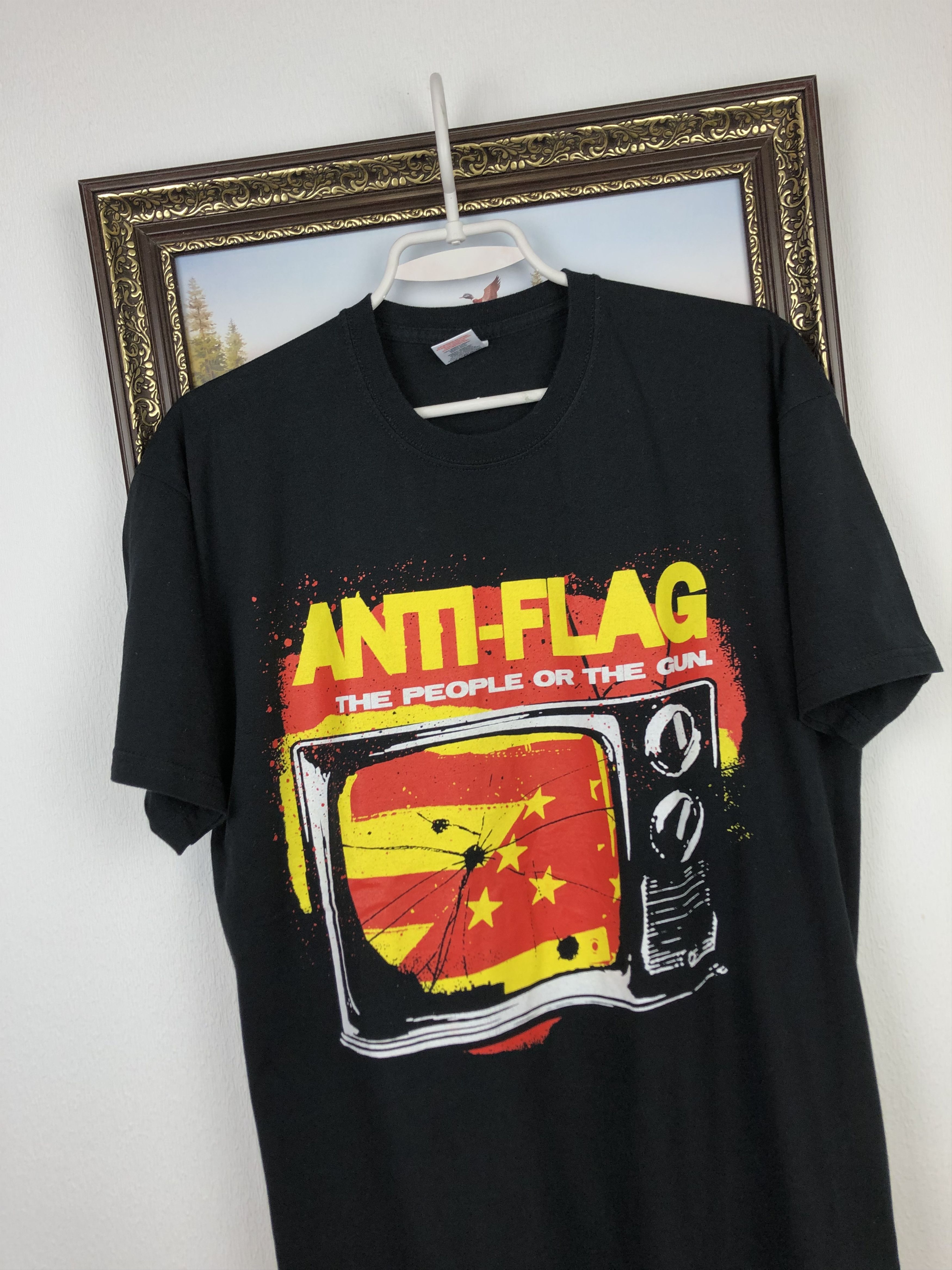 Band Tees Vintage Anti Flag Band Shirt Distressed Tee People Or Gun Size US L / EU 52-54 / 3 - 3 Thumbnail