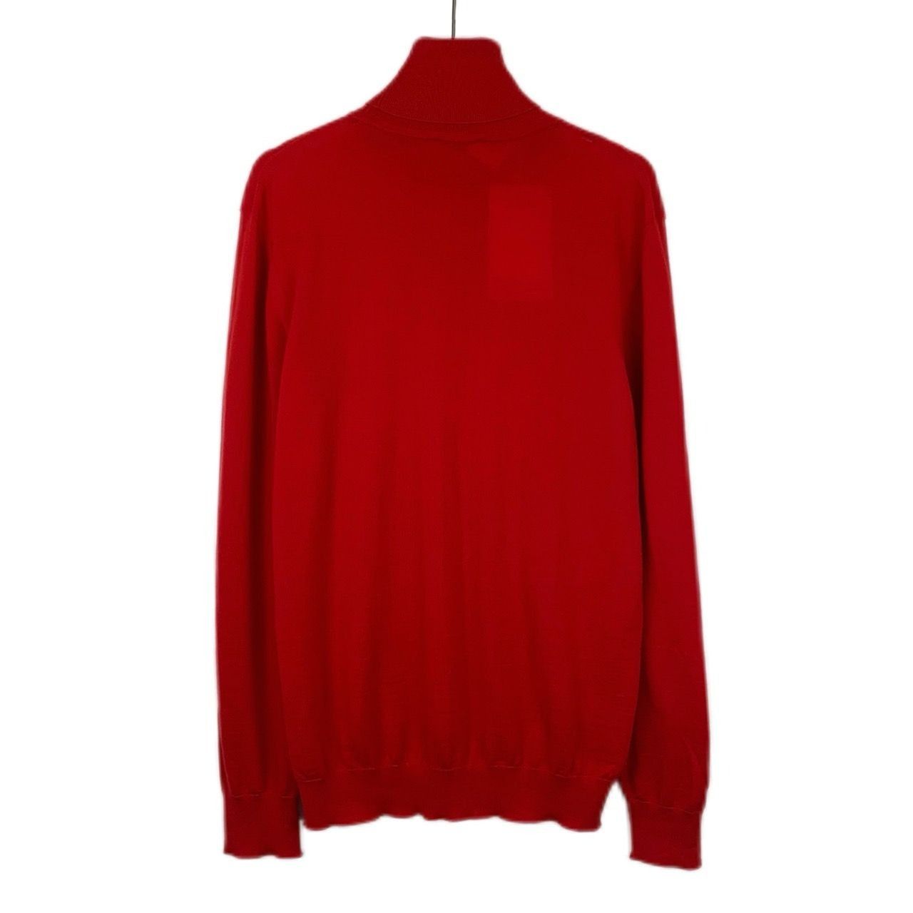 Dior Red Logo Embroidered High-Neck Cashmere Knit Sweater (S