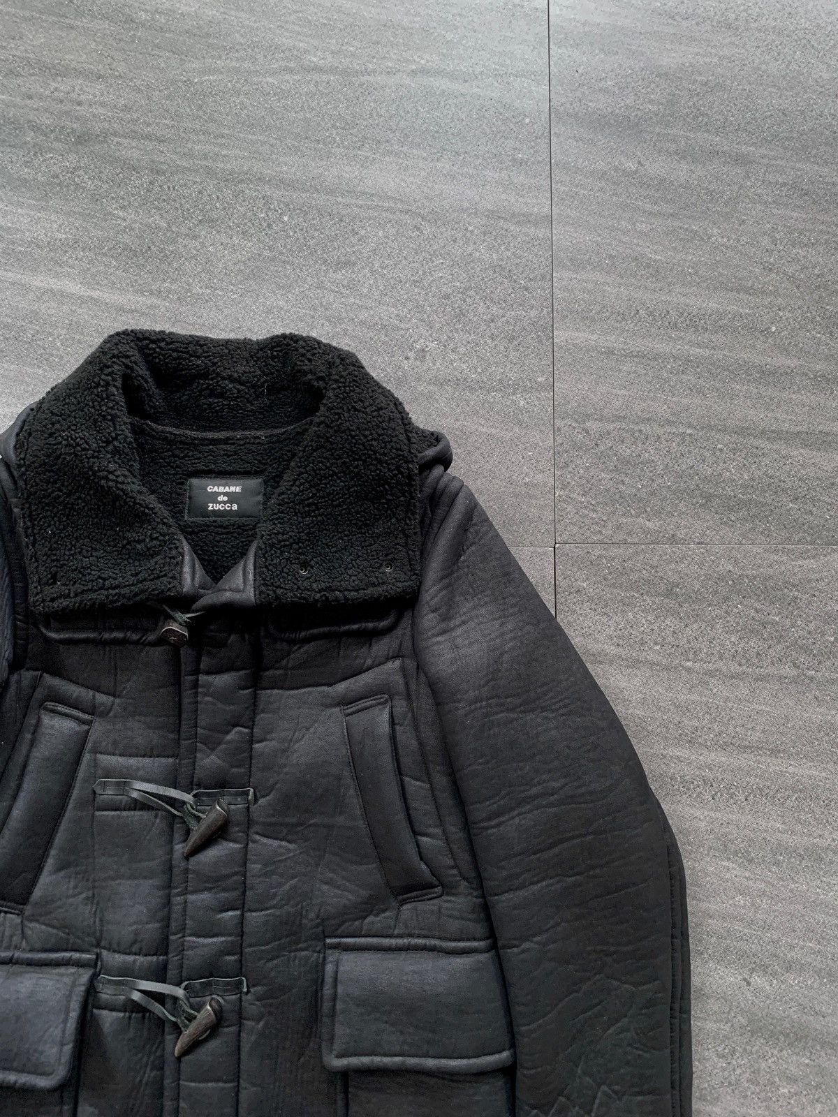 Issey Miyake FREE TAX! Cabane de Zucca PU Leather Sherpa Jacket Size US S / EU 44-46 / 1 - 2 Thumbnail