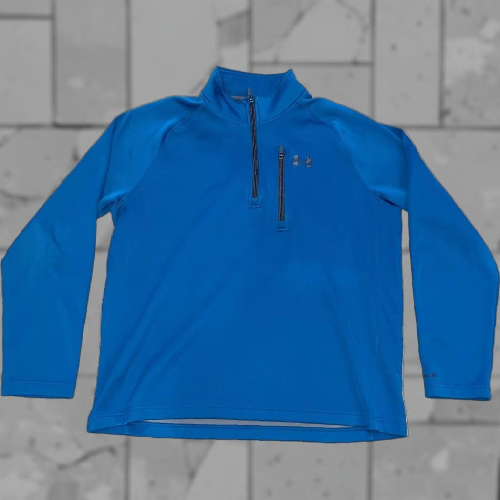 Under Armour Under Armour Mens Blue ColdGear Half Zip Pullover Sweater Large Size US L / EU 52-54 / 3 - 1 Thumbnail