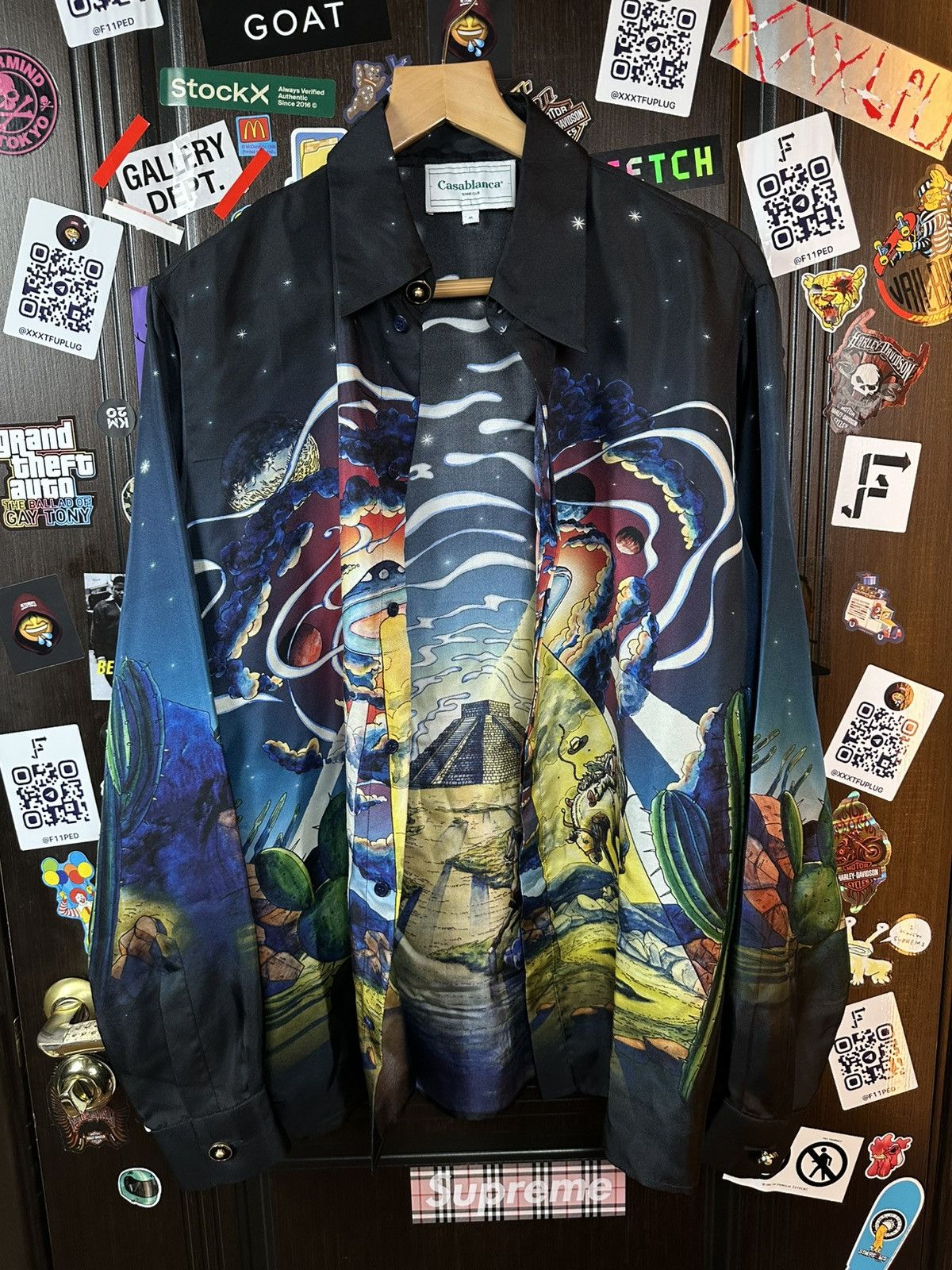 Casablanca Casablanca UFO Cowboy De L’Espace Silk Shirt Size US M / EU 48-50 / 2 - 2 Thumbnail