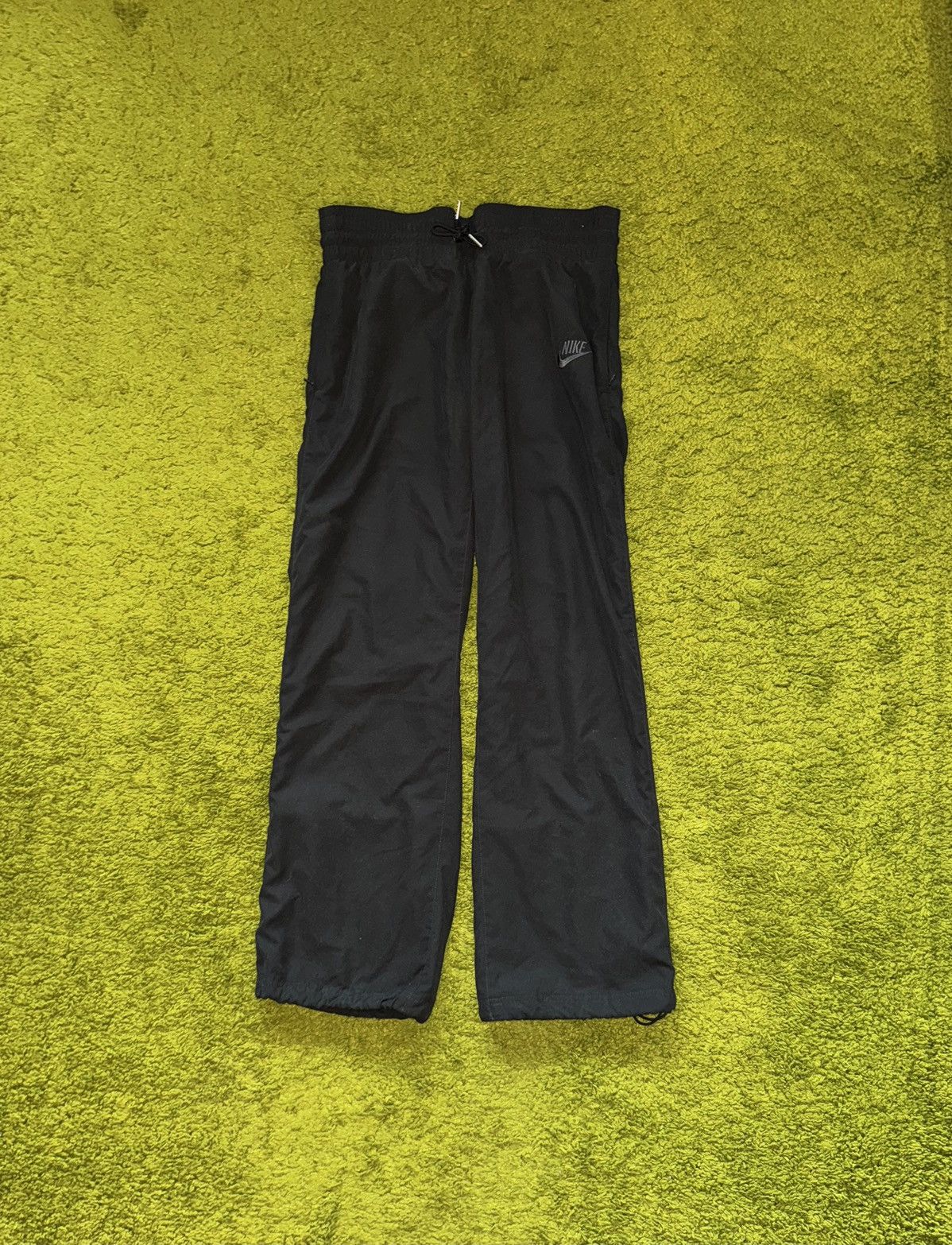 Nike Nike 2000s vintage Y2K knit logo wide leg trek pants Size US 30 / EU 46 - 1 Thumbnail