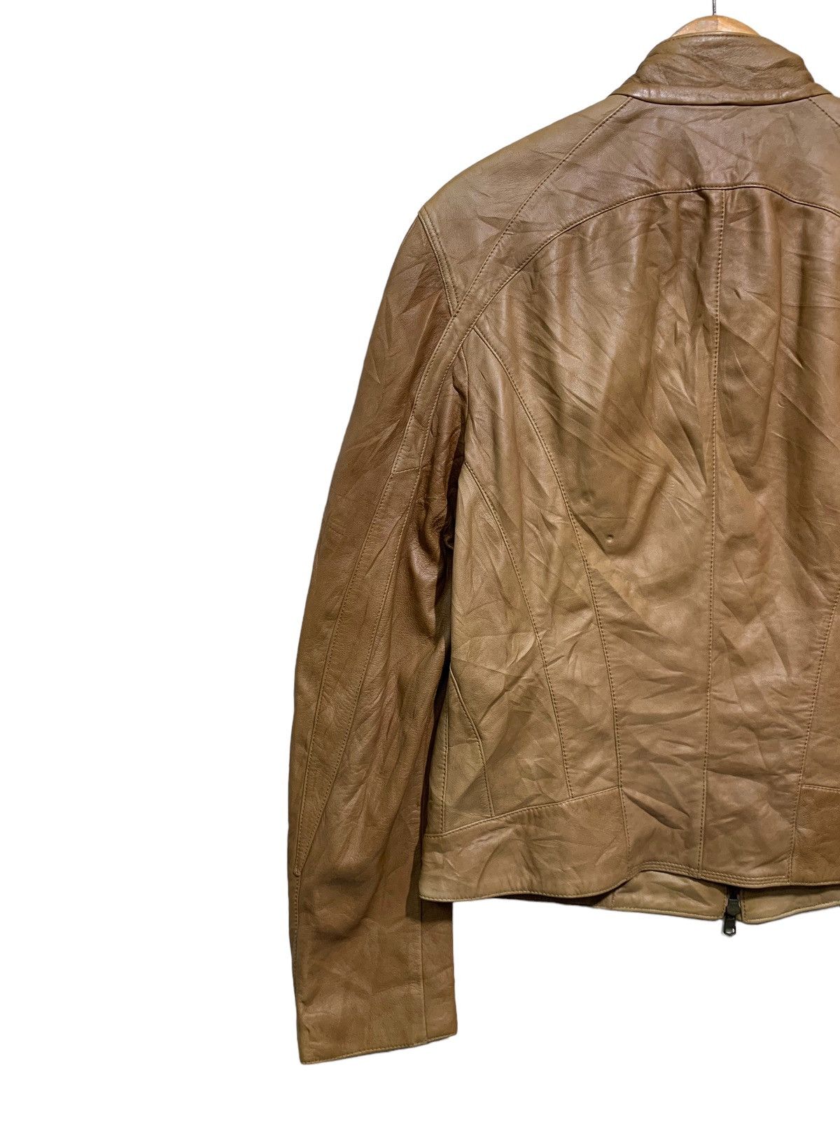 Brunello Cucinelli 🔥BRUNELLO CUCINELLI VERA PELLE LEATHER BIKERS JACKETS Size US M / EU 48-50 / 2 - 7 Thumbnail