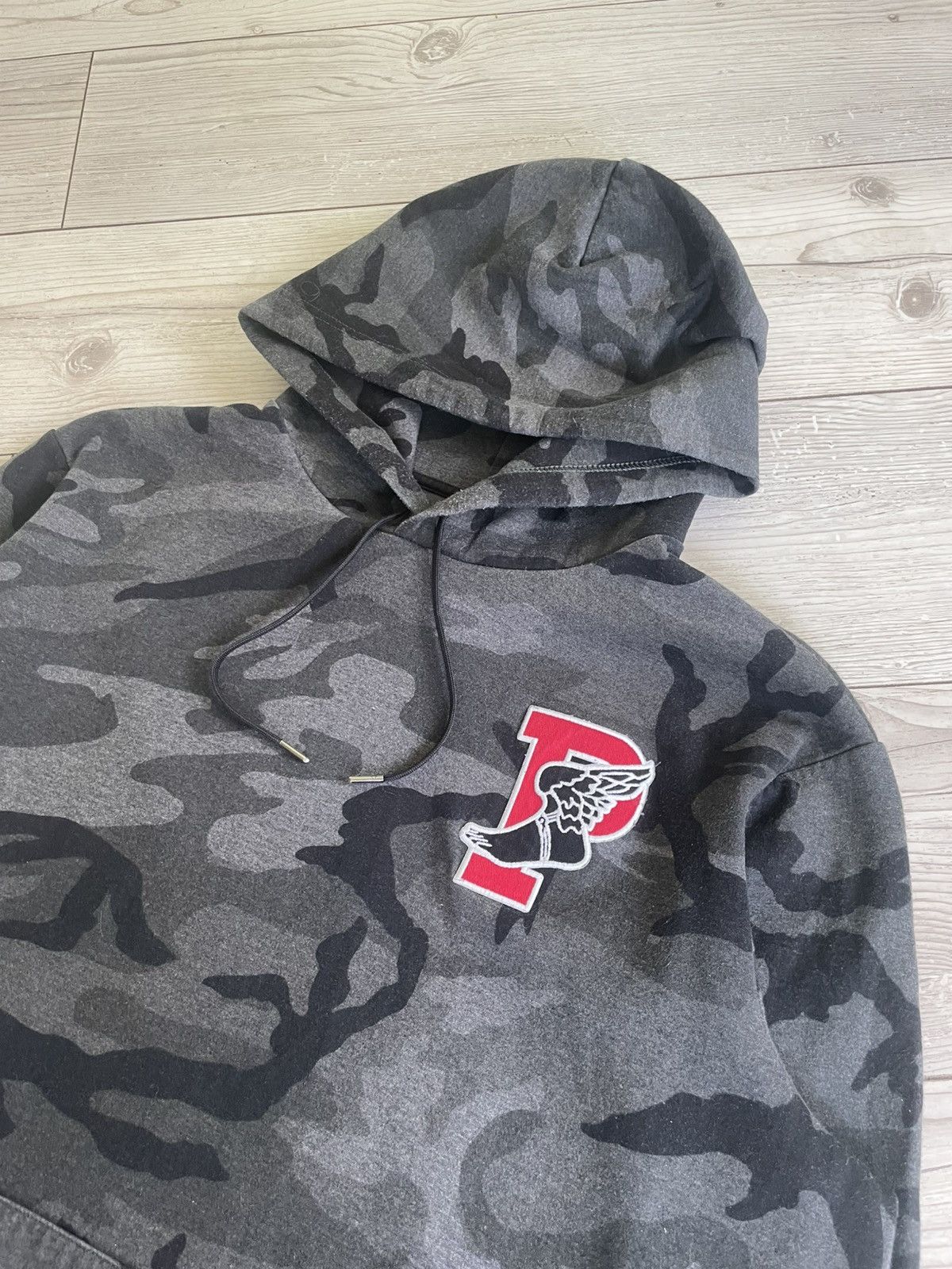 Vintage Polo Ralph Lauren P Wing Camo Hoodie Size US XXL / EU 58 / 5 - 9 Thumbnail