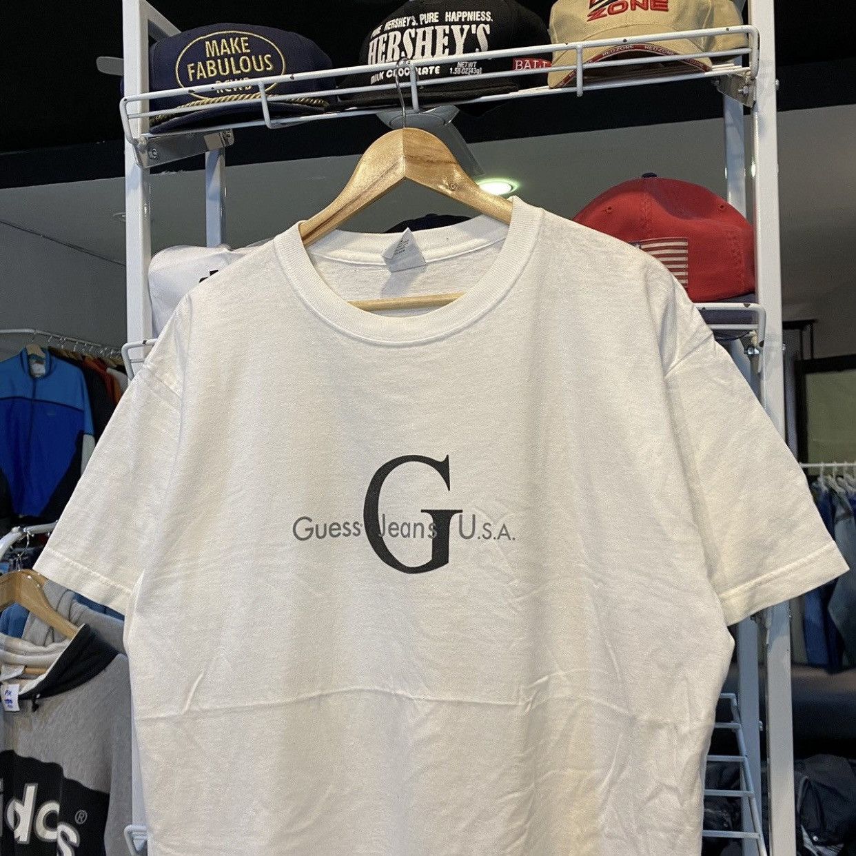 Guess VINTAGE Guess Jeans USA Tee White Size US L / EU 52-54 / 3 - 3 Thumbnail