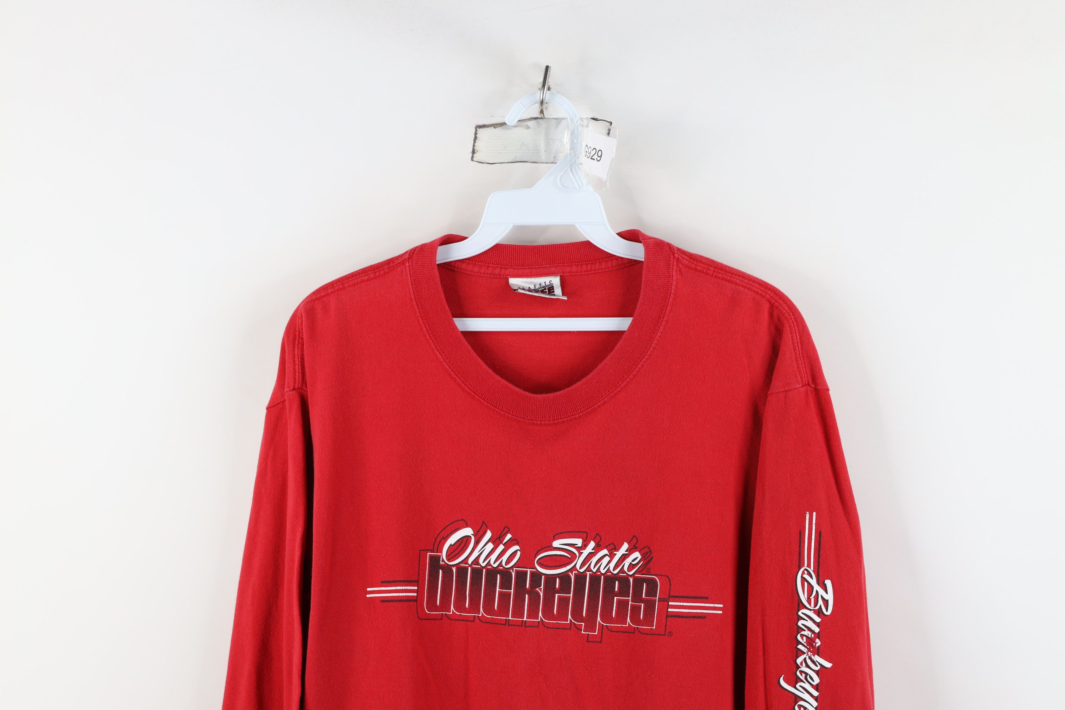Vintage Vintage 90s Ohio State University Long Sleeve T-Shirt Red Size US L / EU 52-54 / 3 - 2 Thumbnail