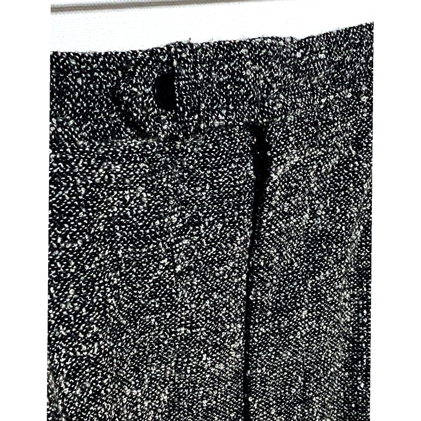 Vintage Mimi Maternity Wool Blend A-Line Skirt M Black Workwear Career Business Knee Length Stretch Lined Tweed Polyester Spandex Wool Polyester Spandex Mens? Size 32" / US 10 / IT 46 - 4 Thumbnail