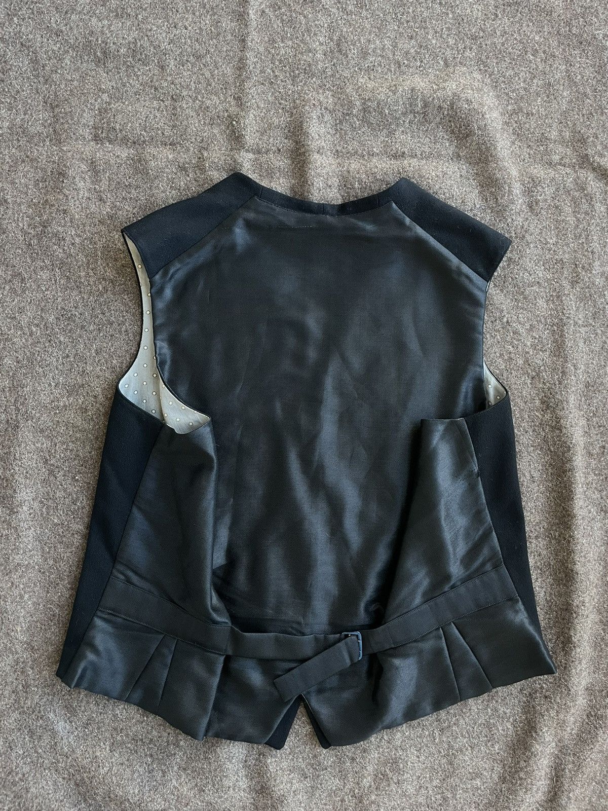 Vintage Antique 20s-40s Solid Buckle Vest Size 42R - 9 Thumbnail