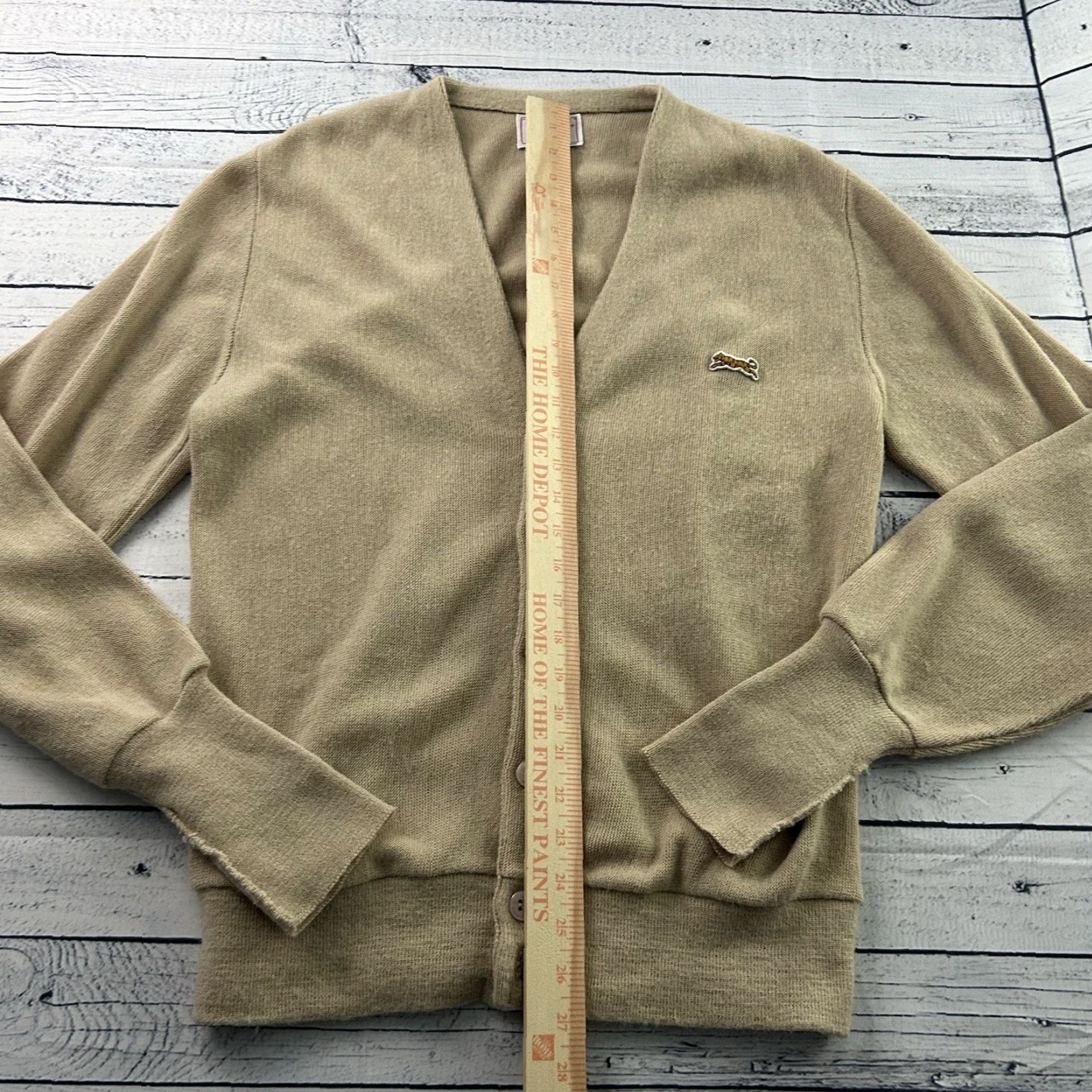 Vintage VINTAGE Le Tigre Campus Mr Rogers Cardigan Sweater Men's XL Tan USA Acrylic Button Front Size US XL / EU 56 / 4 - 4 Thumbnail