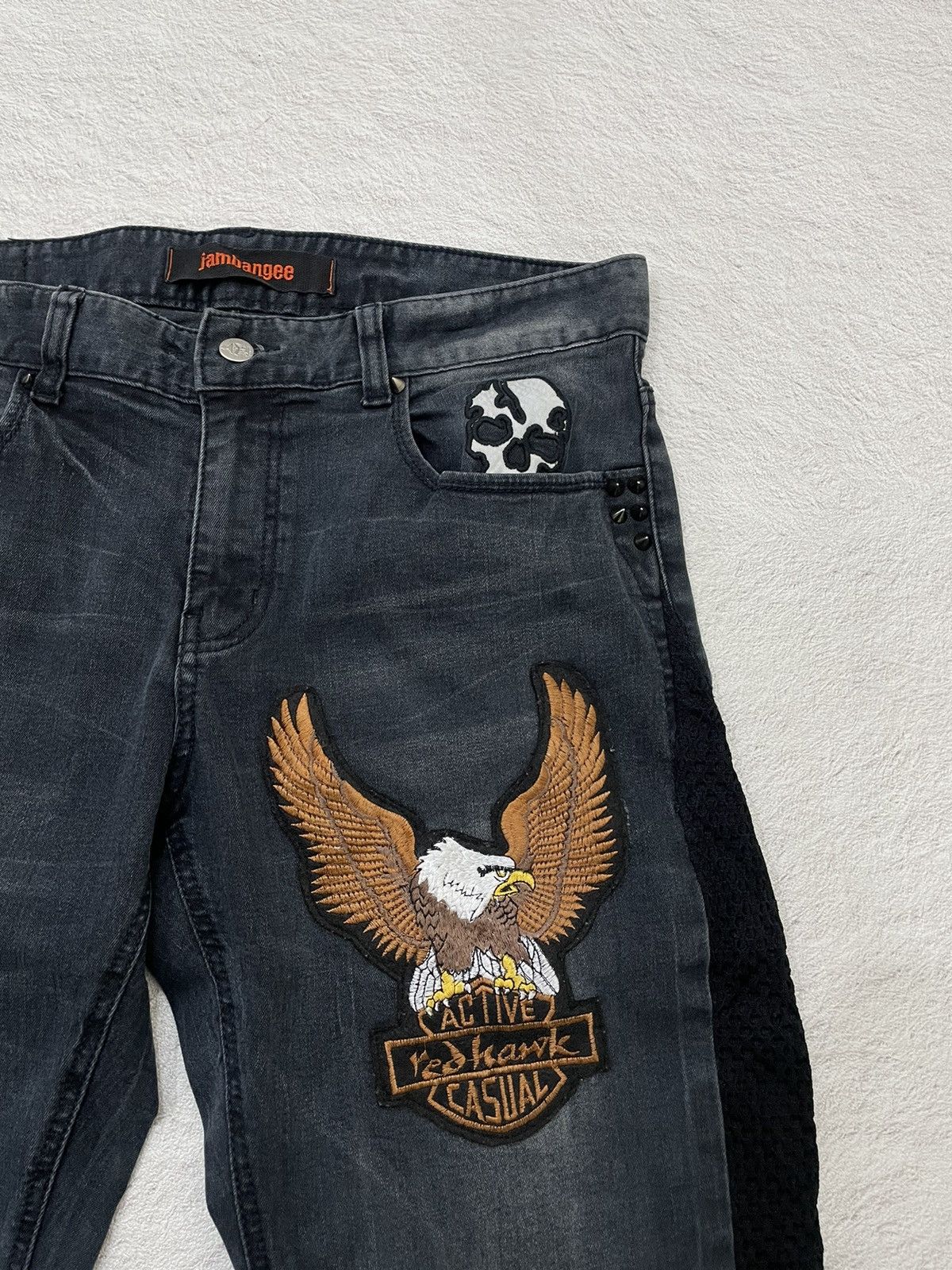Hysteric Glamour 2000s jambange japan Wash studet denim y2k style Size US 32 / EU 48 - 3 Thumbnail