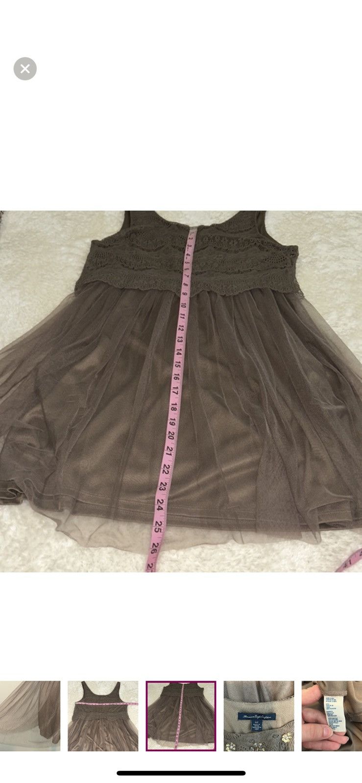 American Eagle Outfitters American eagle outfitters small brown tulle dress Size S / US 4 / IT 40 - 6 Thumbnail