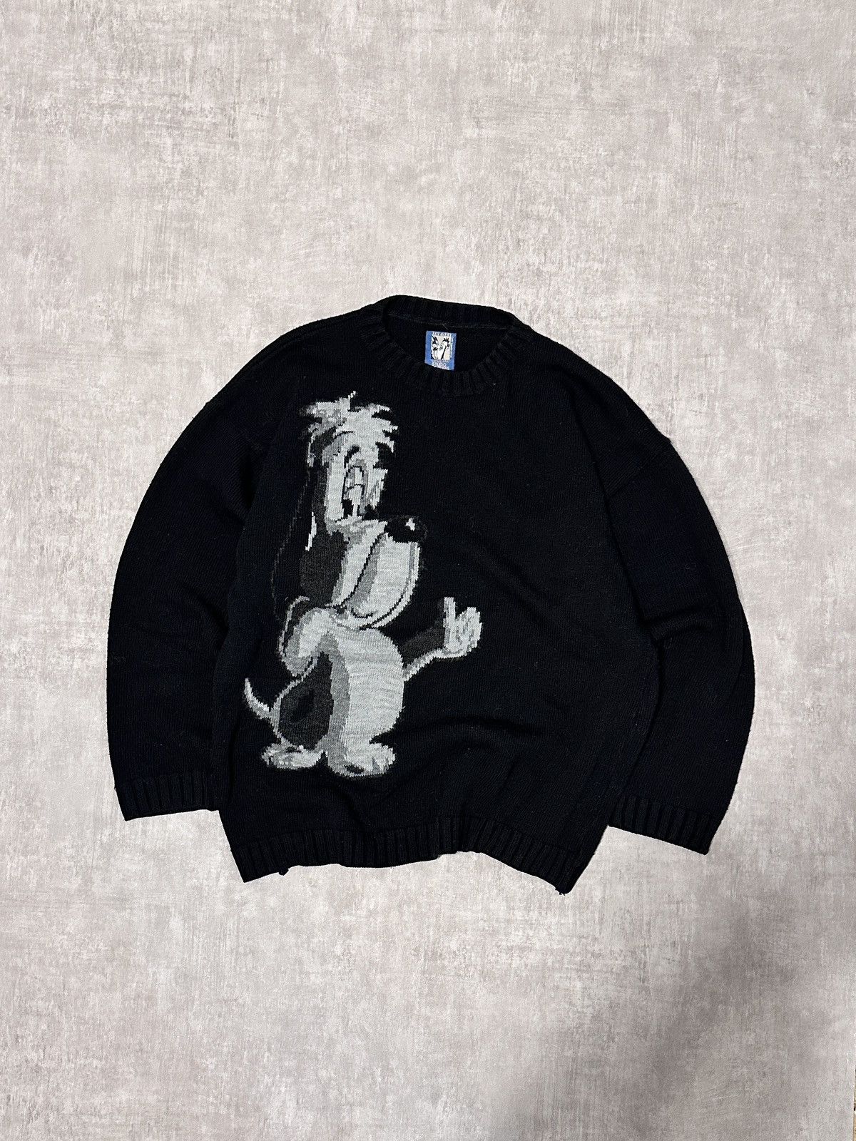 Vintage × Warner Bros Tex Avery Mens 1990s Vintage Ski Jumper With Droopy Dog Size US L / EU 52-54 / 3 - 1 Thumbnail
