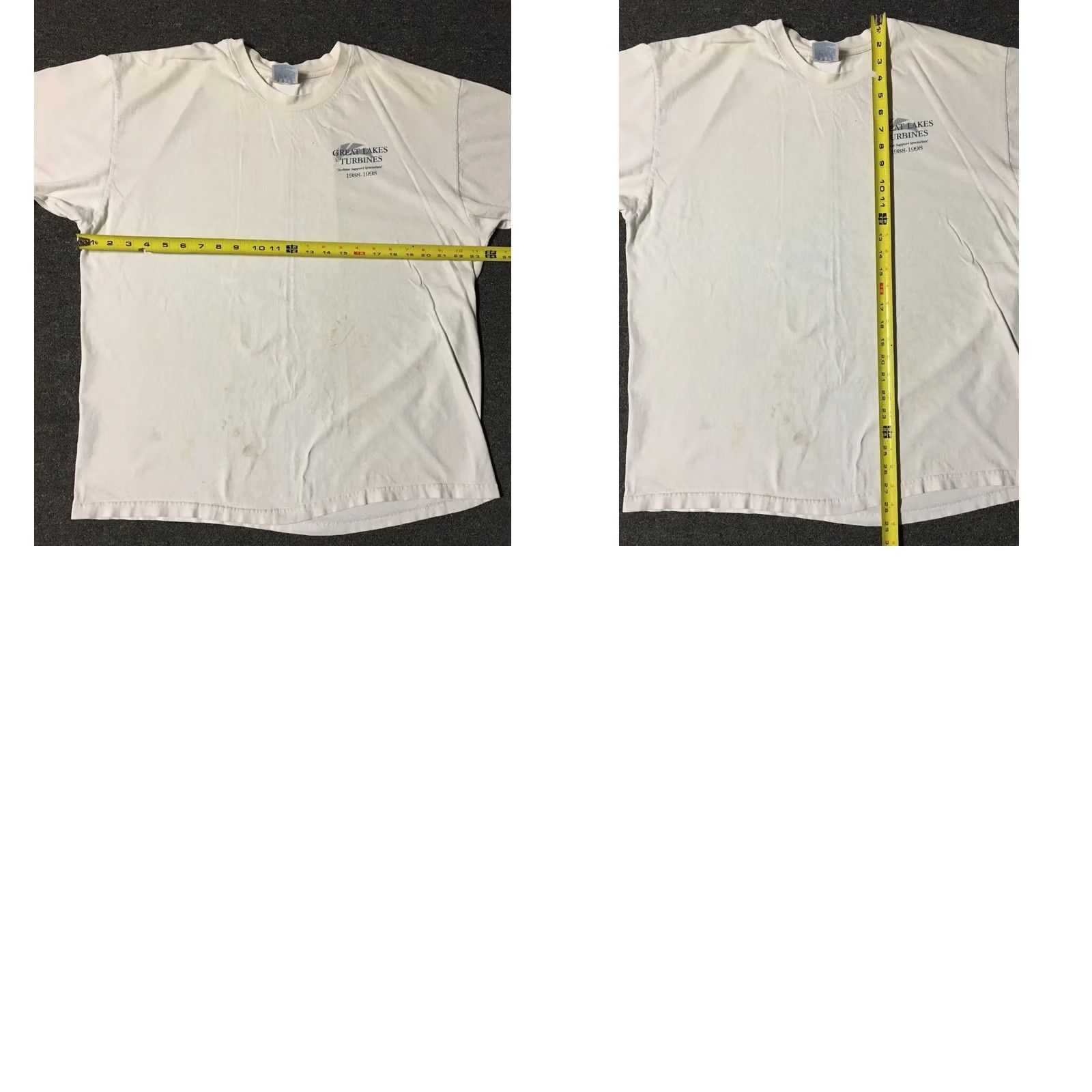 Vintage VINTAGE Great Lakes Turbines Shirt XL White 90s Grunge Planes Aviations USAF NBAA Las Vegas Mens Graphic Tee Size US XL / EU 56 / 4 - 9 Thumbnail