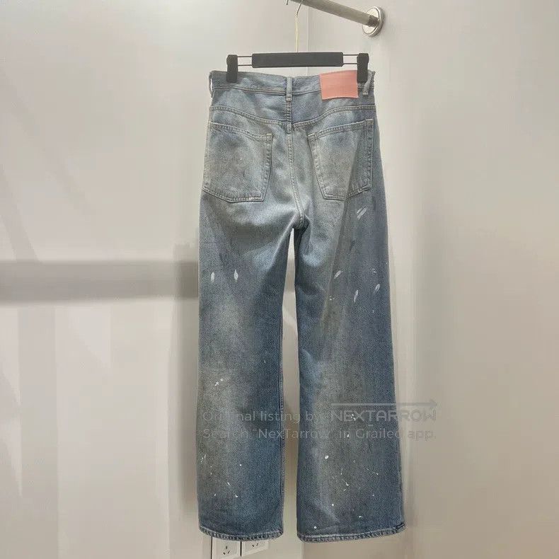Acne Studios Acne Studios 25SS Leather Patch Splatter Denim Jeans Size US 29 - 2 Thumbnail