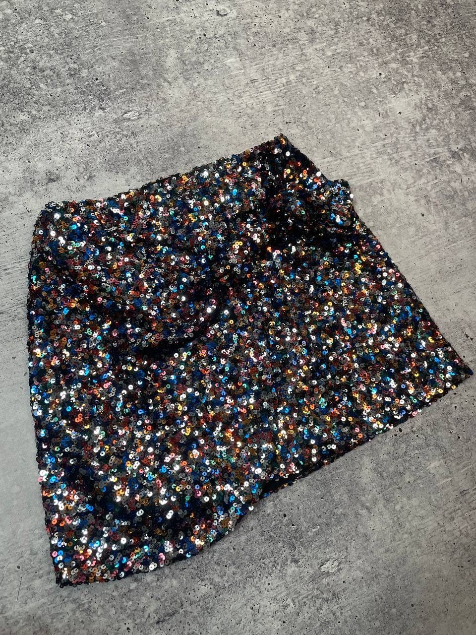 Sezane Sezane Pacome Sequit Mini Skirt Glitter Y2K Size 24" / US 00 / IT 34 - 2 Thumbnail