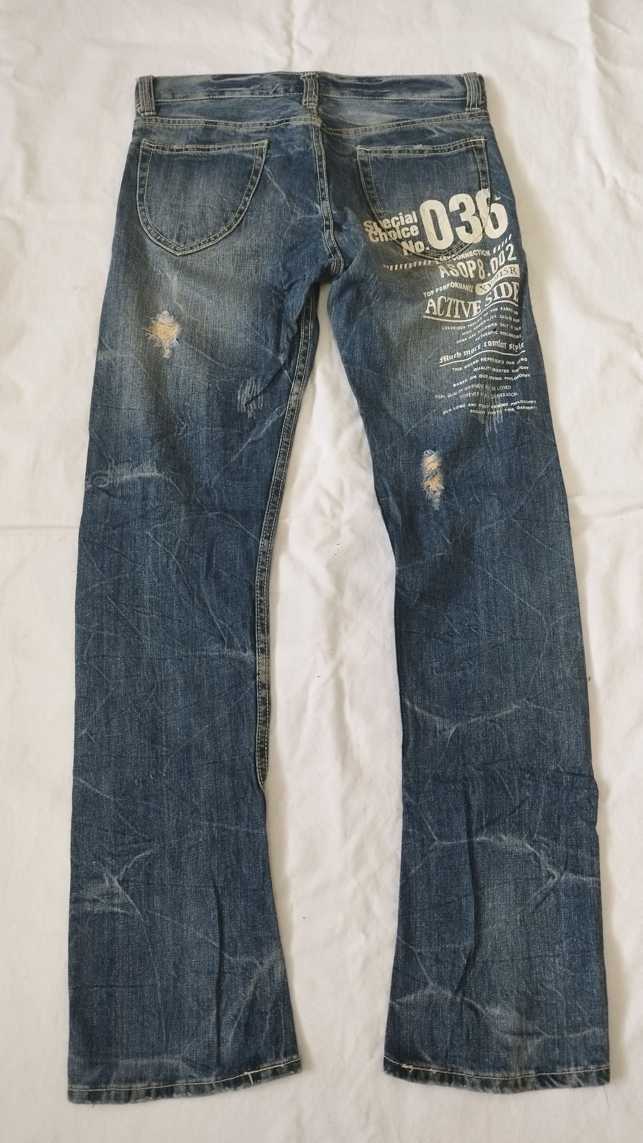 Japanese Brand THEORIA distressed punk design Size US 32 / EU 48 - 4 Thumbnail
