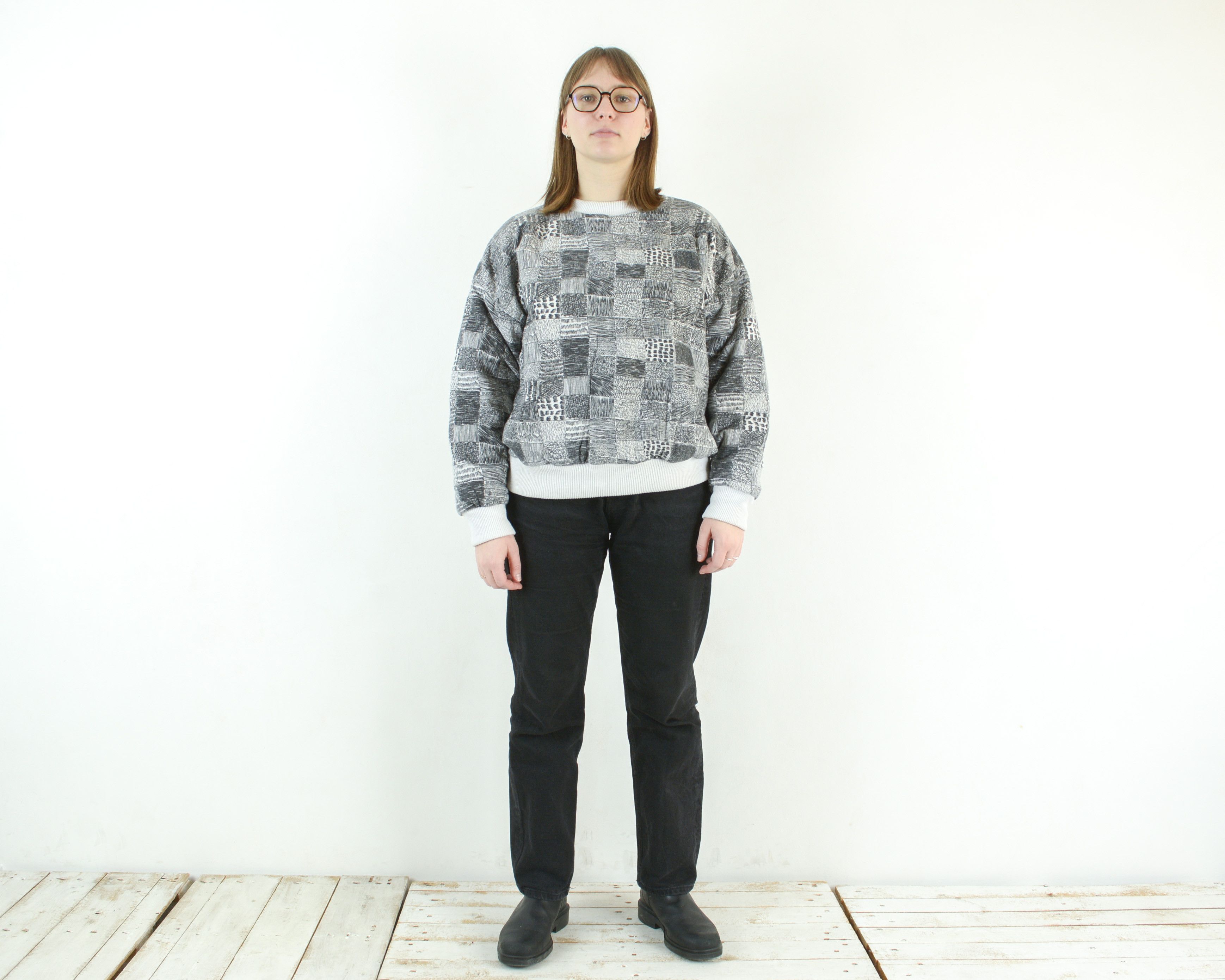 Art Comes First × Vintage Patterned Jumper Thick Sweatshirt Pullover Jacket Top Casual Size L / US 10 / IT 46 - 2 Thumbnail
