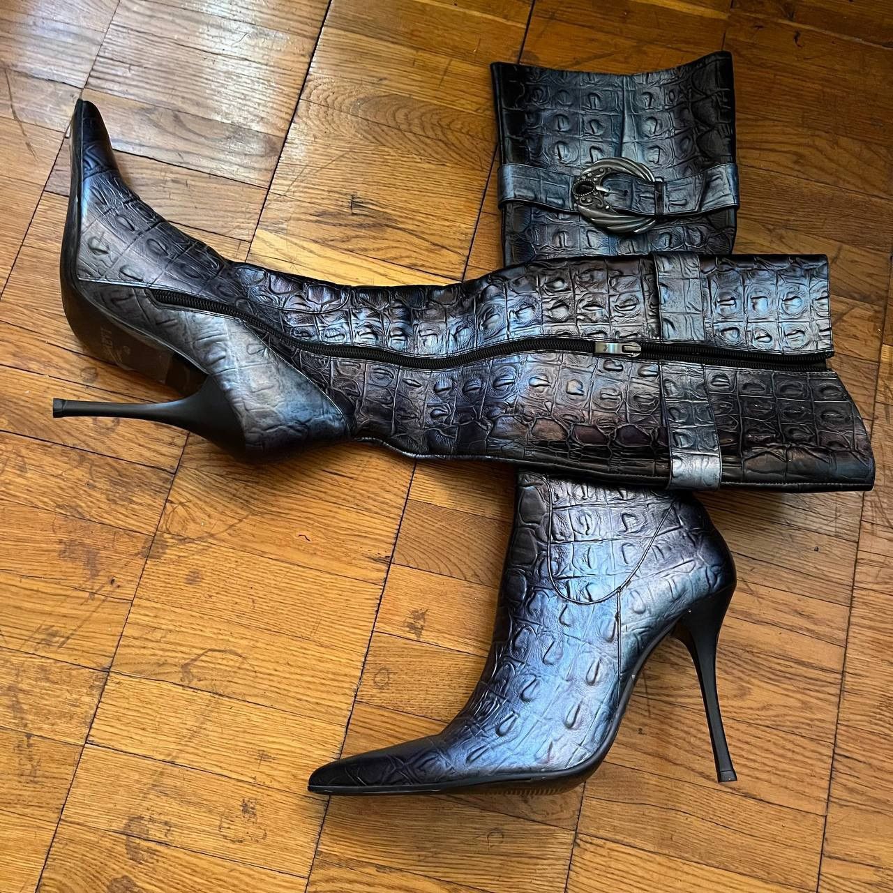 Roberto Cavalli alligator leather y2k boots el Dantes gaultier vintage 200 Size US 10 / IT 40 - 6 Thumbnail