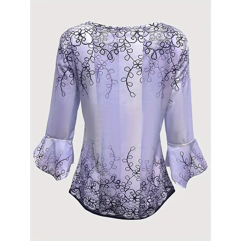 Other Women's V Neck Top Button Front Casual Tees Shirt Tunic B Size M / US 6-8 / IT 42-44 - 4 Thumbnail