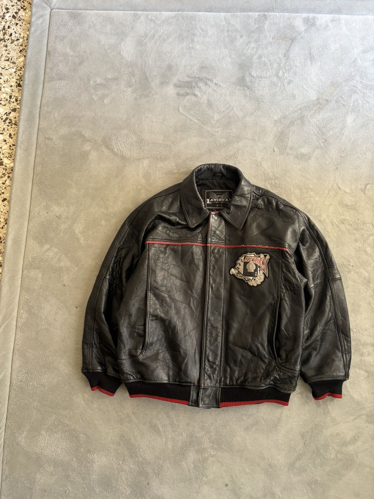 Avirex × Vintage Avirex Gambler’s Club King Casino Leather Jacket 80s Size US XXL / EU 58 / 5 - 1 Thumbnail