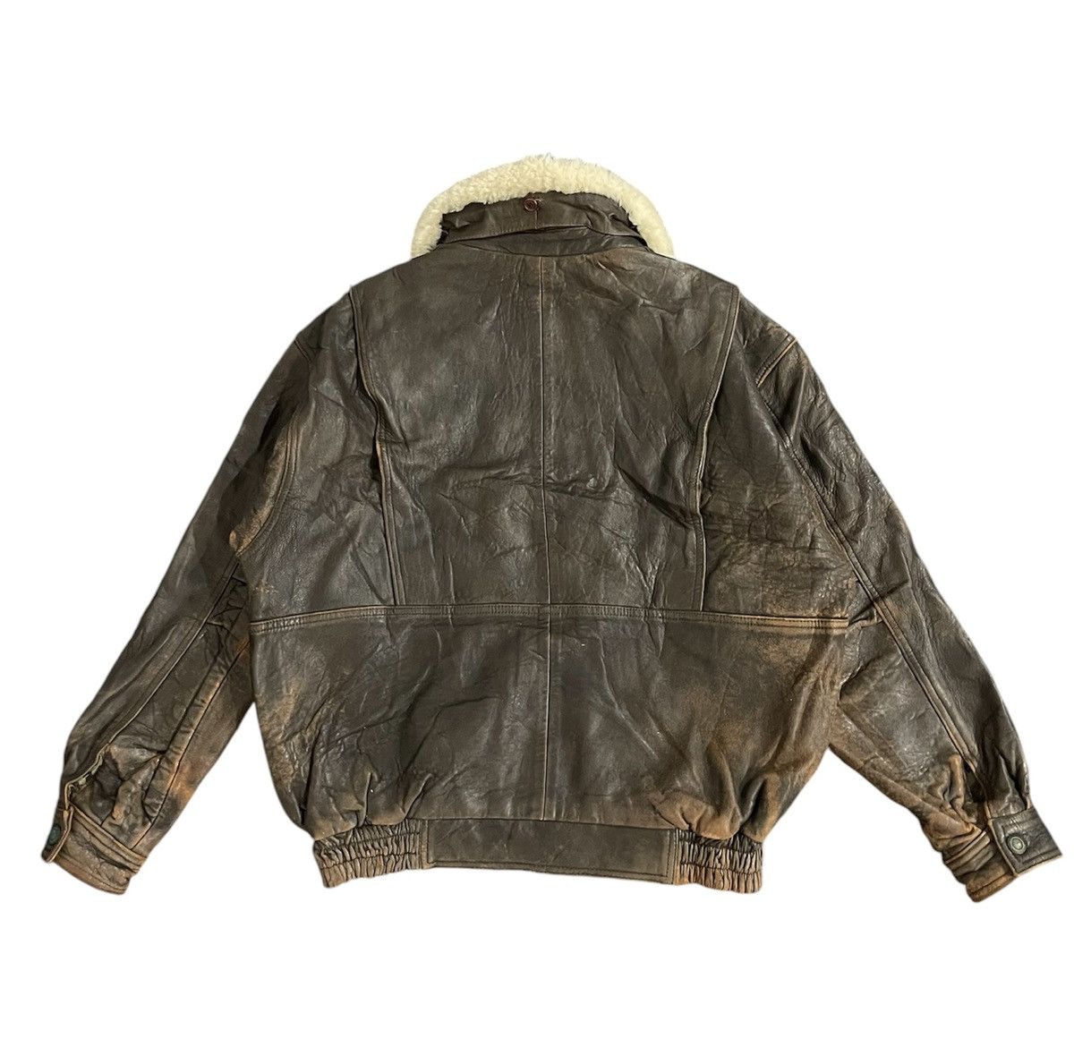 Vintage Vintage Zufolo Leather Bomber Jacket Size US L / EU 52-54 / 3 - 2 Thumbnail