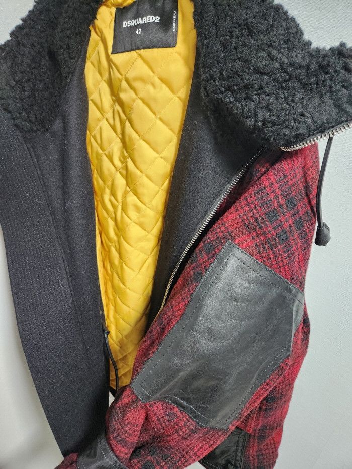 Dsquared2 Dsquared2 red check oversized parka coat Size M / US 6-8 / IT 42-44 - 9 Thumbnail