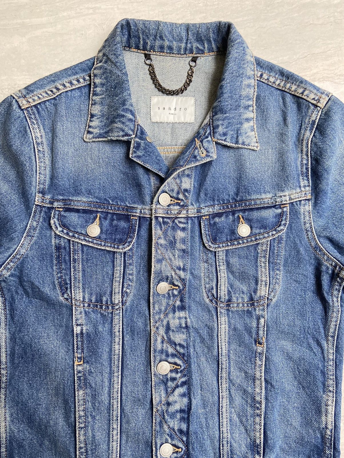 Sandro SANDRO PARIS Denim Jacket Size S / US 4 / IT 40 - 8 Thumbnail