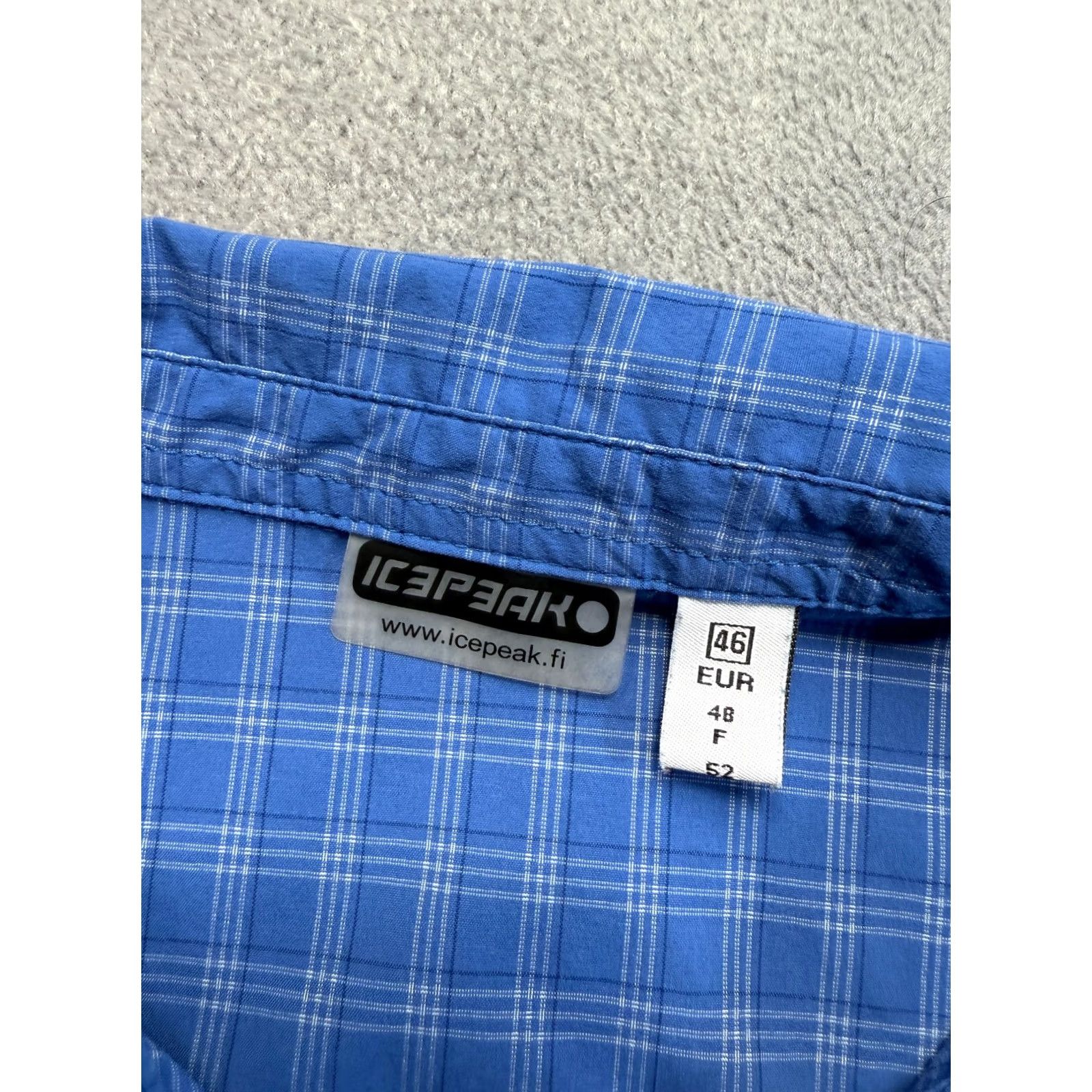 Vintage Icepeak Blue Button-Up Shirt Short Sleeve Eur 46 Womens XS? Size L / US 10 / IT 46 - 2 Thumbnail