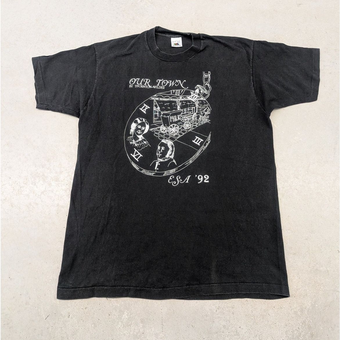 Fruit Of The Loom × Vintage Vintage Our Town By Thornton Wilder Play promo t-shirt Size US XL / EU 56 / 4 - 1 Thumbnail