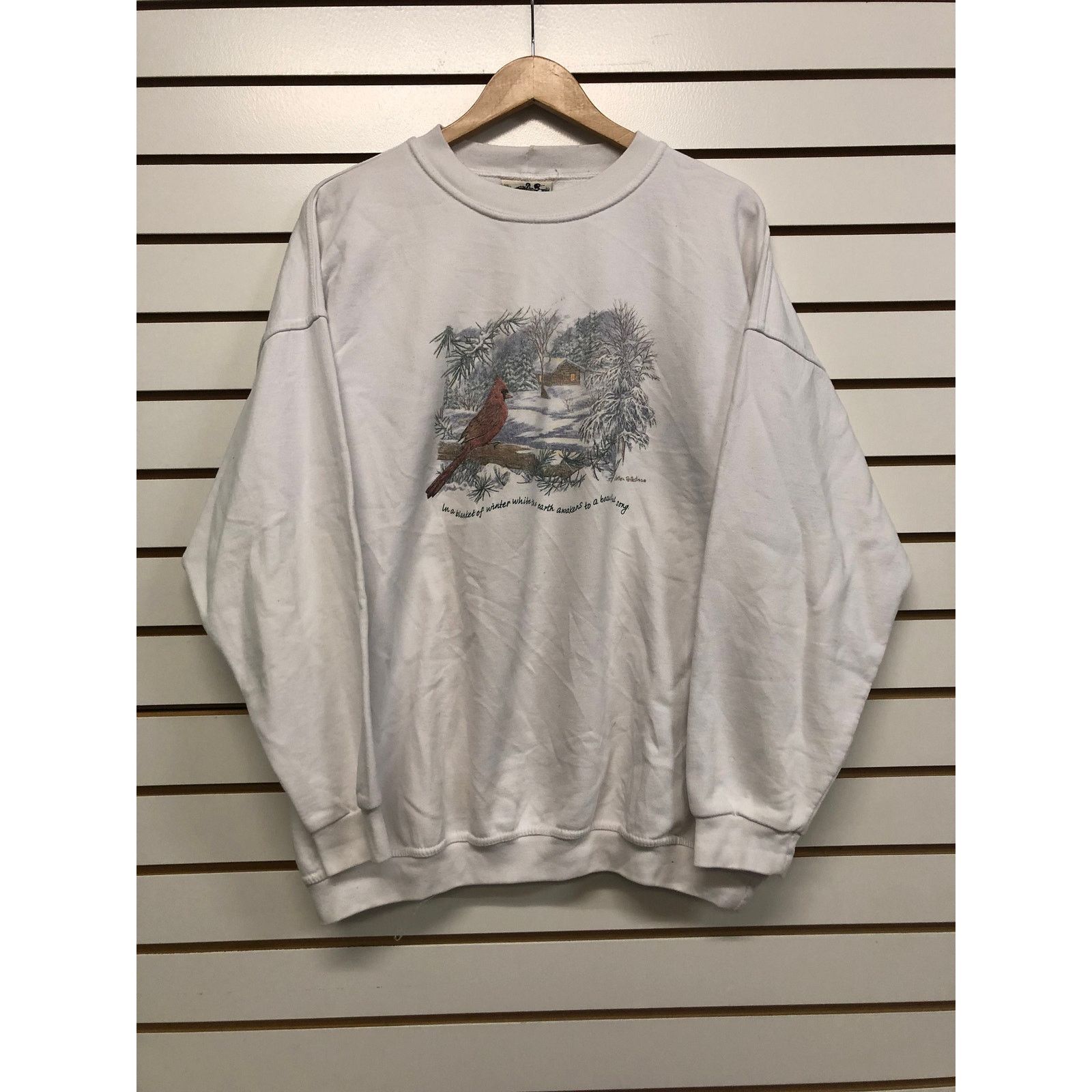 Northern Reflections Vintage Snow outdoors cardinal bird Sweatshirt size XL 1990s Size US XL / EU 56 / 4 - 1 Thumbnail