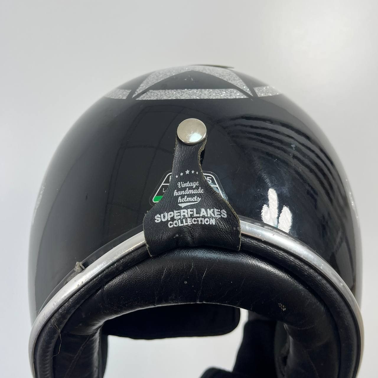 Other Superflakes Black Glitter Open Face Helmet Skull Star Size L Size ONE SIZE - 10 Thumbnail