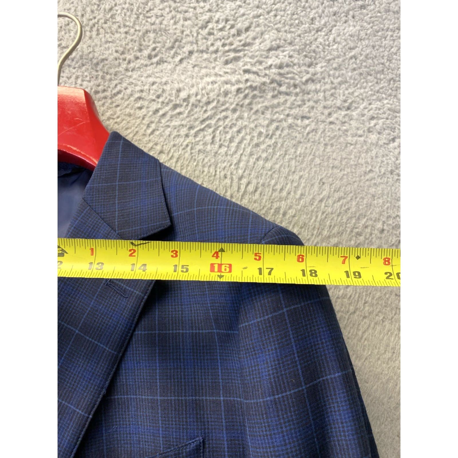 Bonobos Bonobos Men Blazer Slim Fit Windowpane Wool Elastane Navy 40R Business Casual Formal Size 40R - 6 Thumbnail