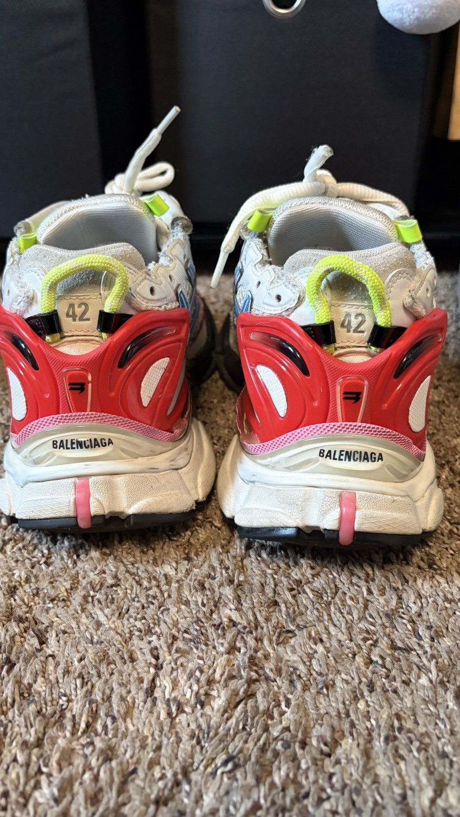 Balenciaga Balenciaga Runner White Red Blue Pink Size US 9 / EU 42 - 4 Thumbnail