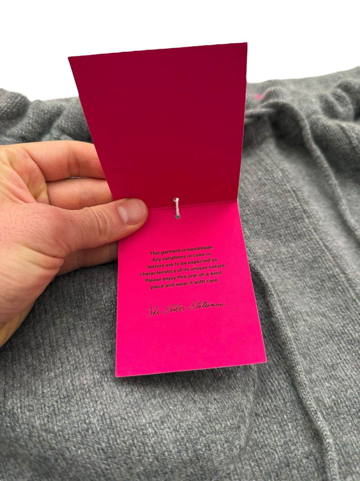 The Elder Statesman $1195 Cashmere Heavy Sweatpants (Light Grey) Size US 34 / EU 50 - 5 Thumbnail