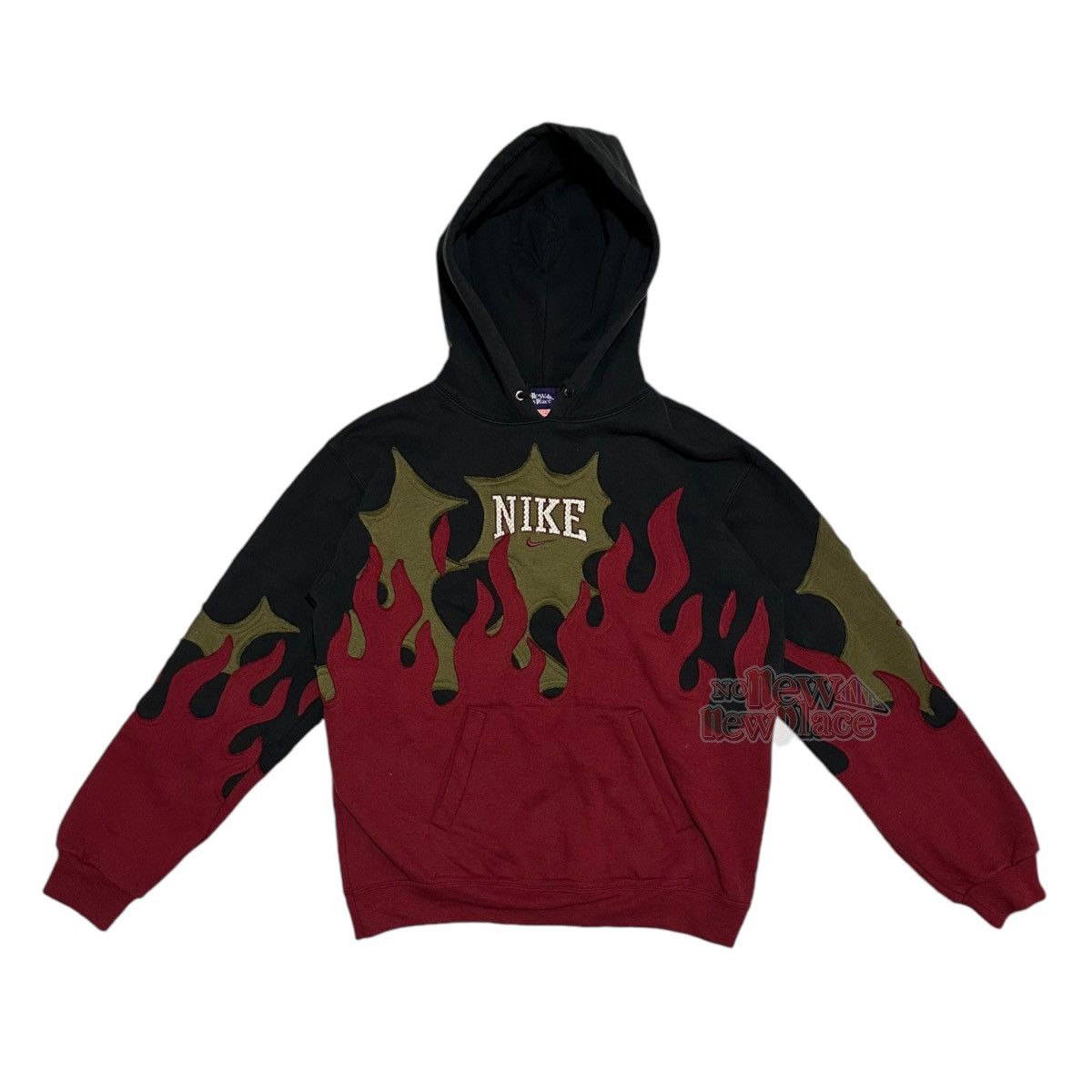 Nike Nike Hoodie Flame Spiky Red Olive “Choso” 583 Size US L / EU 52-54 / 3 - 3 Thumbnail