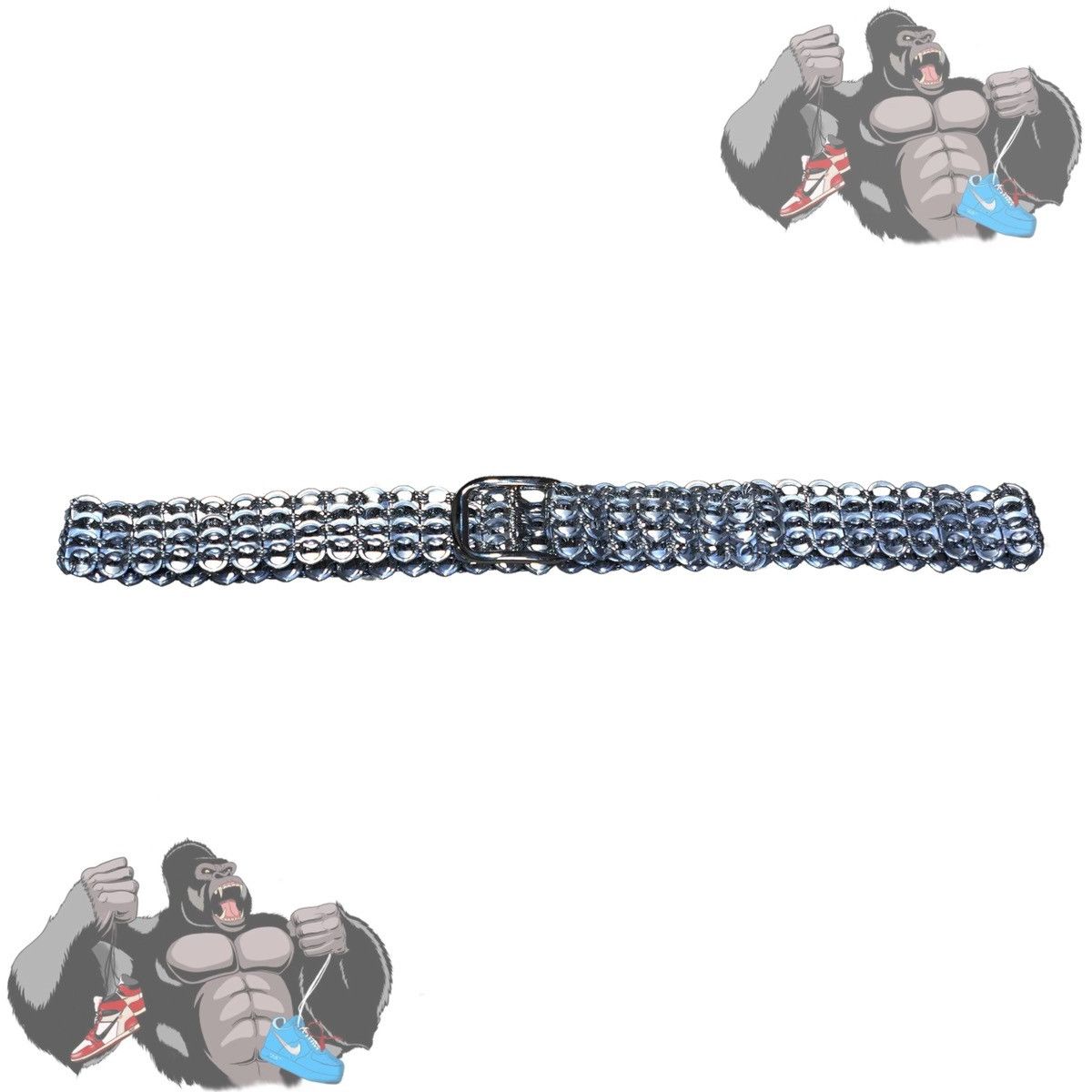 Greedy Unit Greedy Unit Silver Color Bottle Tab Belt Size ONE SIZE - 1 Thumbnail