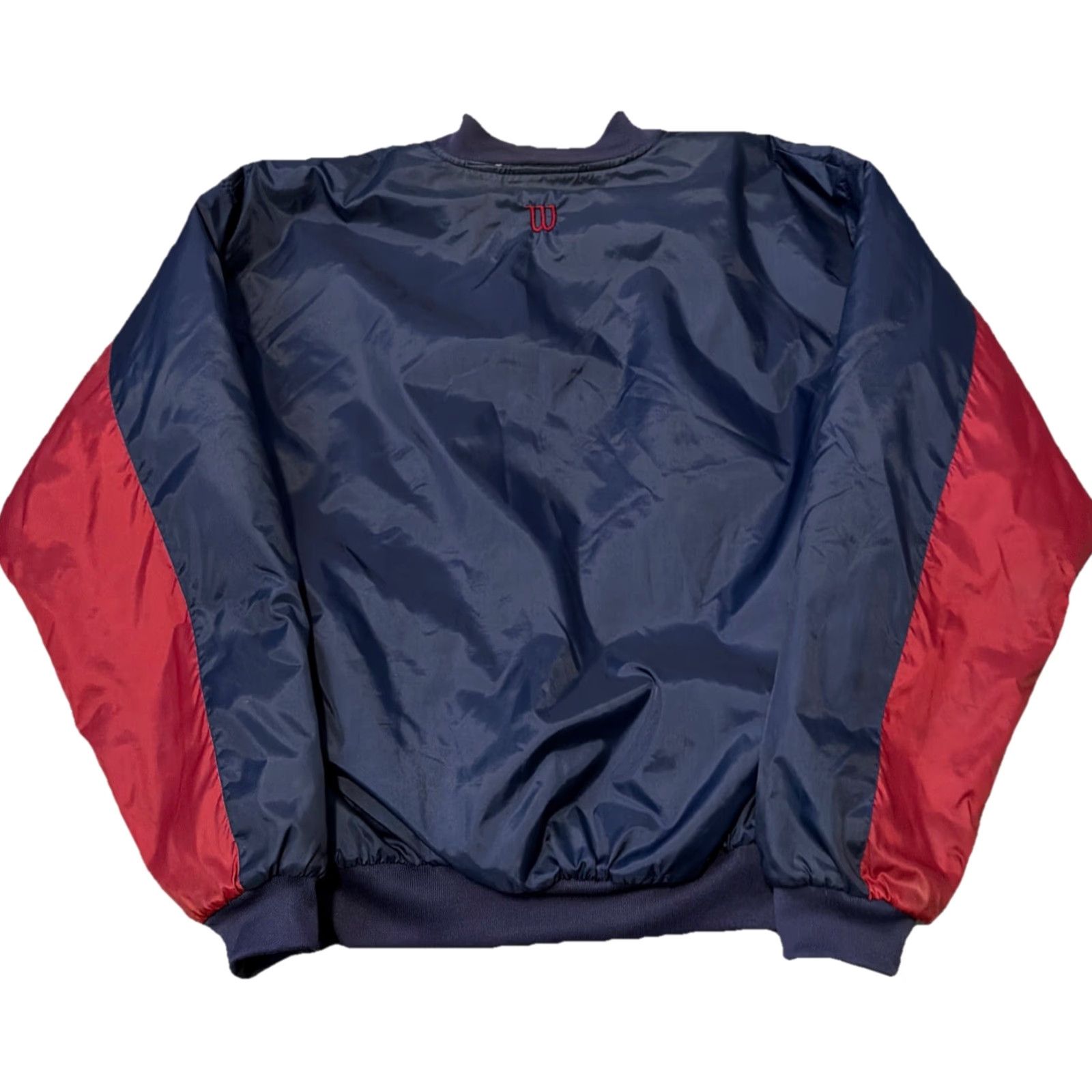 Wilson VINTAGE Wilson Advantage Jacket Bomber Men Small Red Fleece Lined 80s Tennis Nylon Navy Blue Size US S / EU 44-46 / 1 - 2 Thumbnail