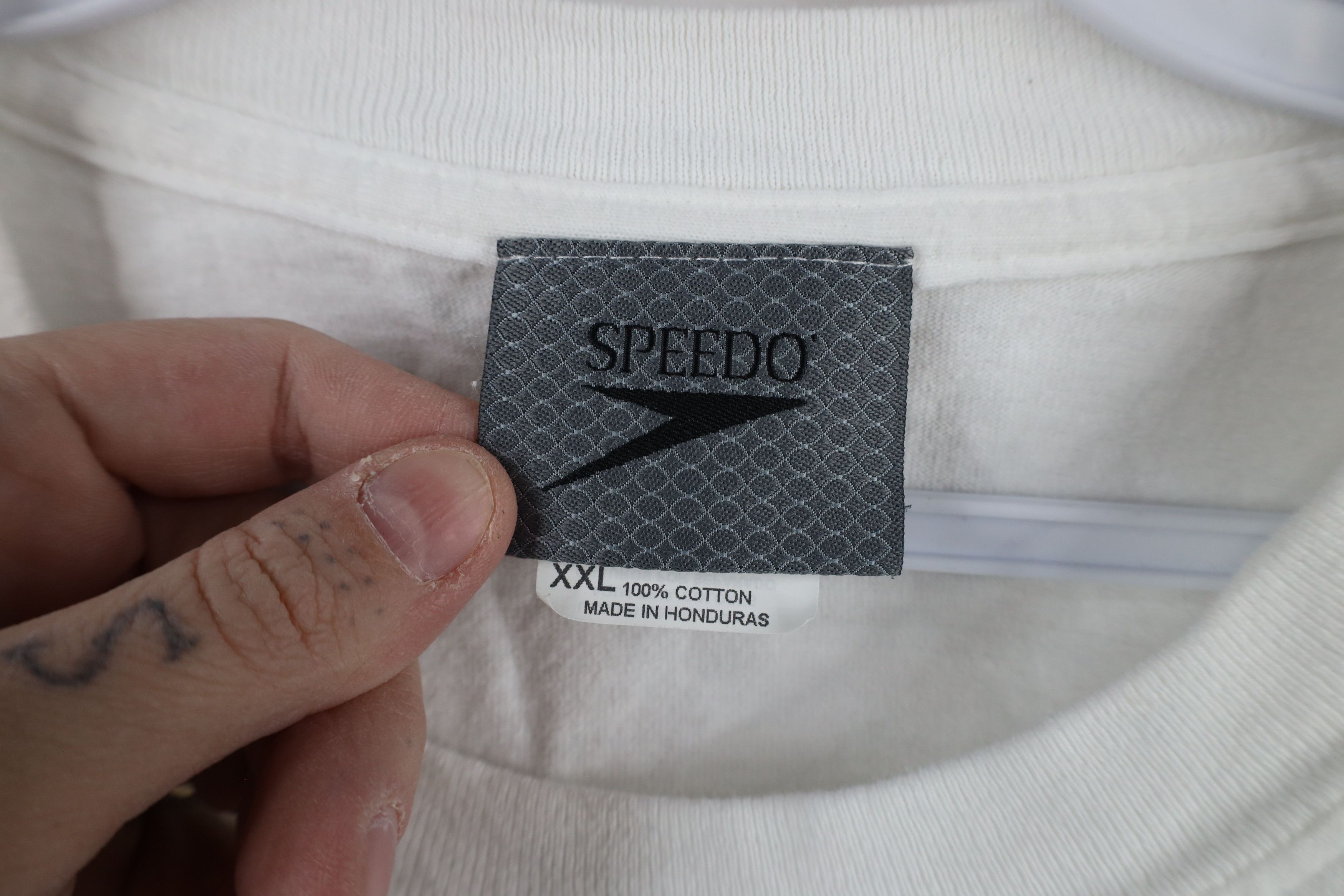 Speedo × Vintage Vintage Y2K 2003 Speedo Spell Lifeguard Short Sleeve T-Shirt Size US XXL / EU 58 / 5 - 6 Thumbnail