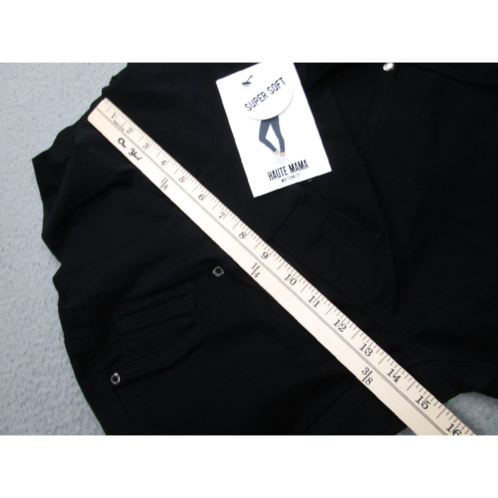 Vintage Haute Mama Maternity Pants Womens Small Black Super Soft Over Belly Stretch Size 28" / US 6 / IT 42 - 6 Thumbnail