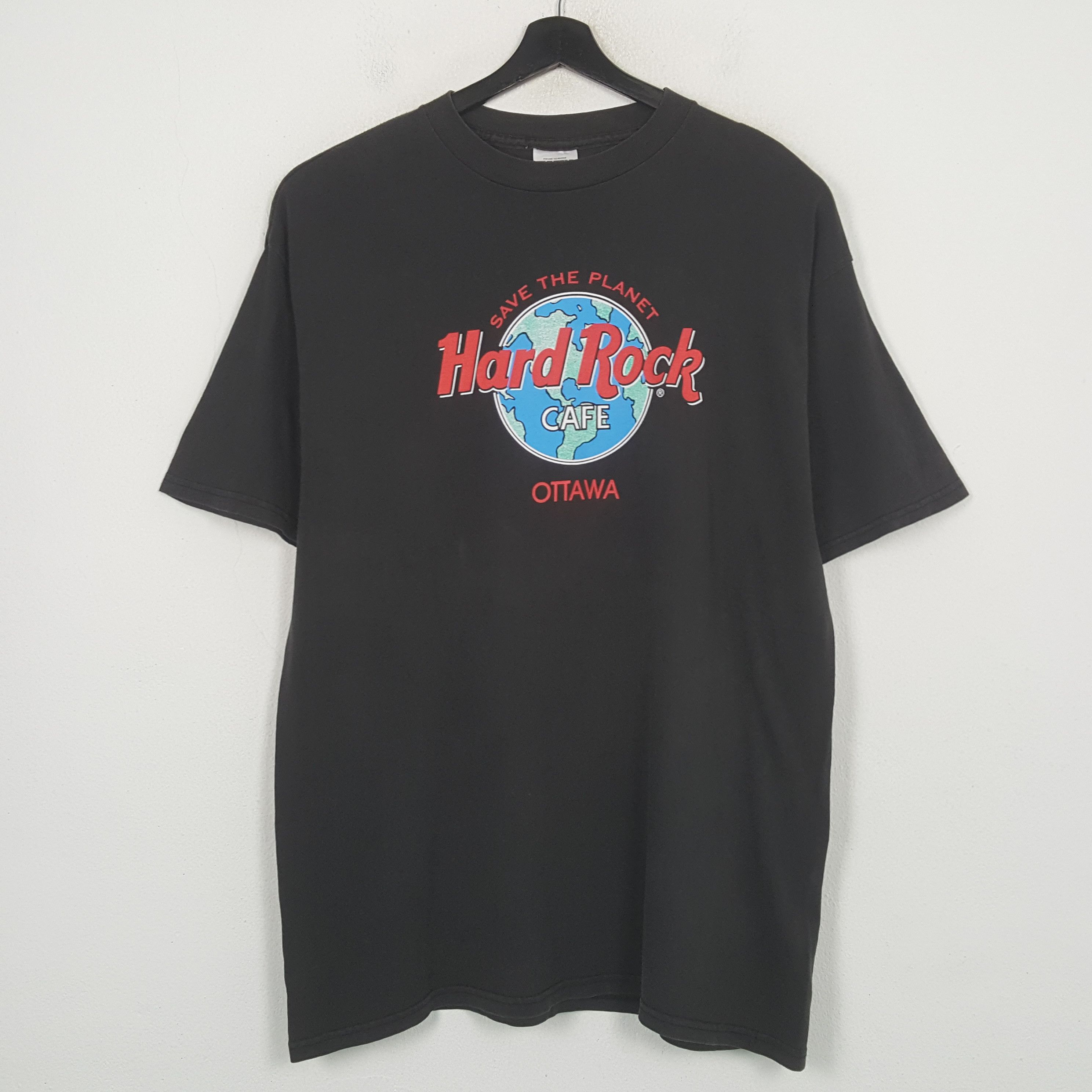 Tultex Hard Rock Cafe Ottawa Save The Planet Vintage Tshirt C301N15 Size US XL / EU 56 / 4 - 1 Thumbnail