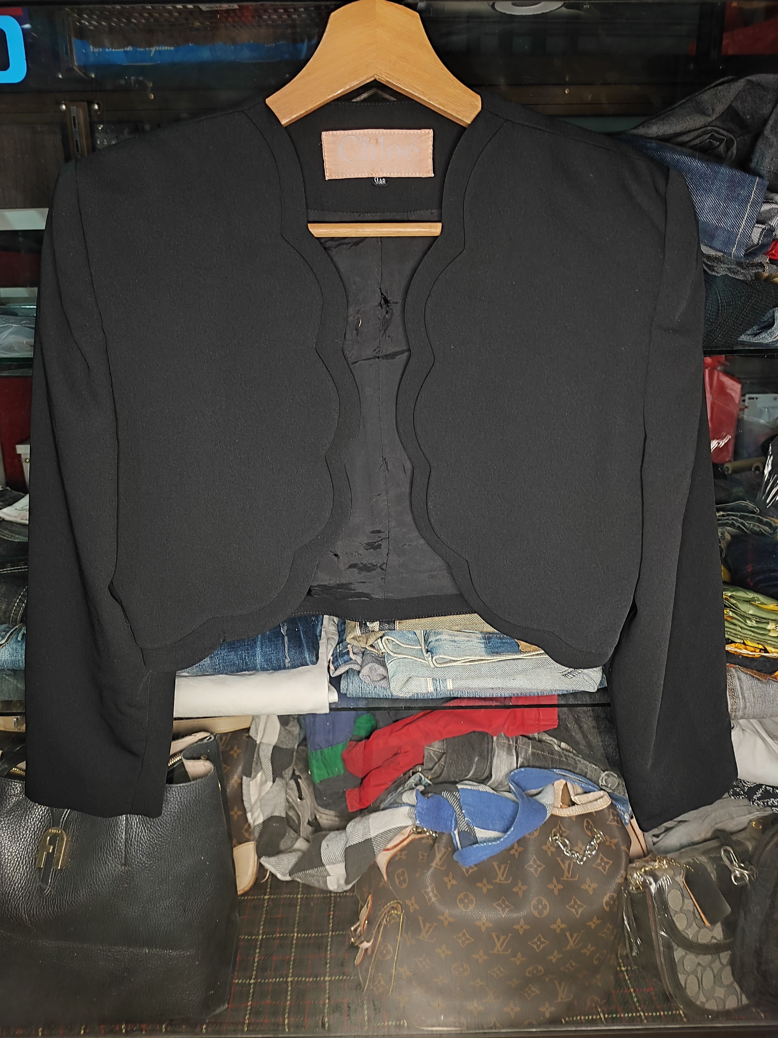 Chloe Archive Chloe Black Formal Scalloped Cropped Jacket Japan Size S / US 4 / IT 40 - 2 Thumbnail