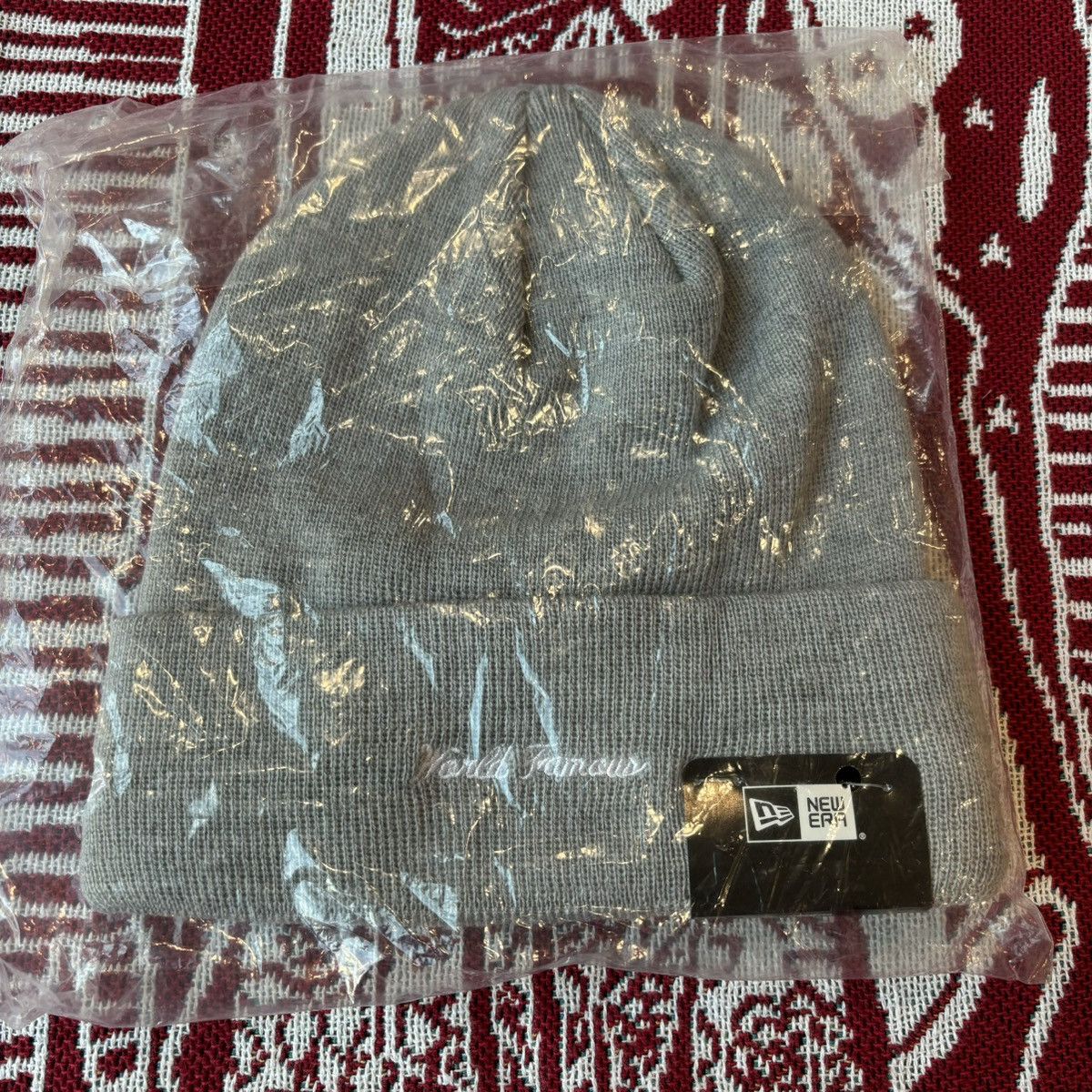 New Era × Supreme FW17 Supreme New Era Box Logo Beanie Heather Grey Size ONE SIZE - 9 Thumbnail