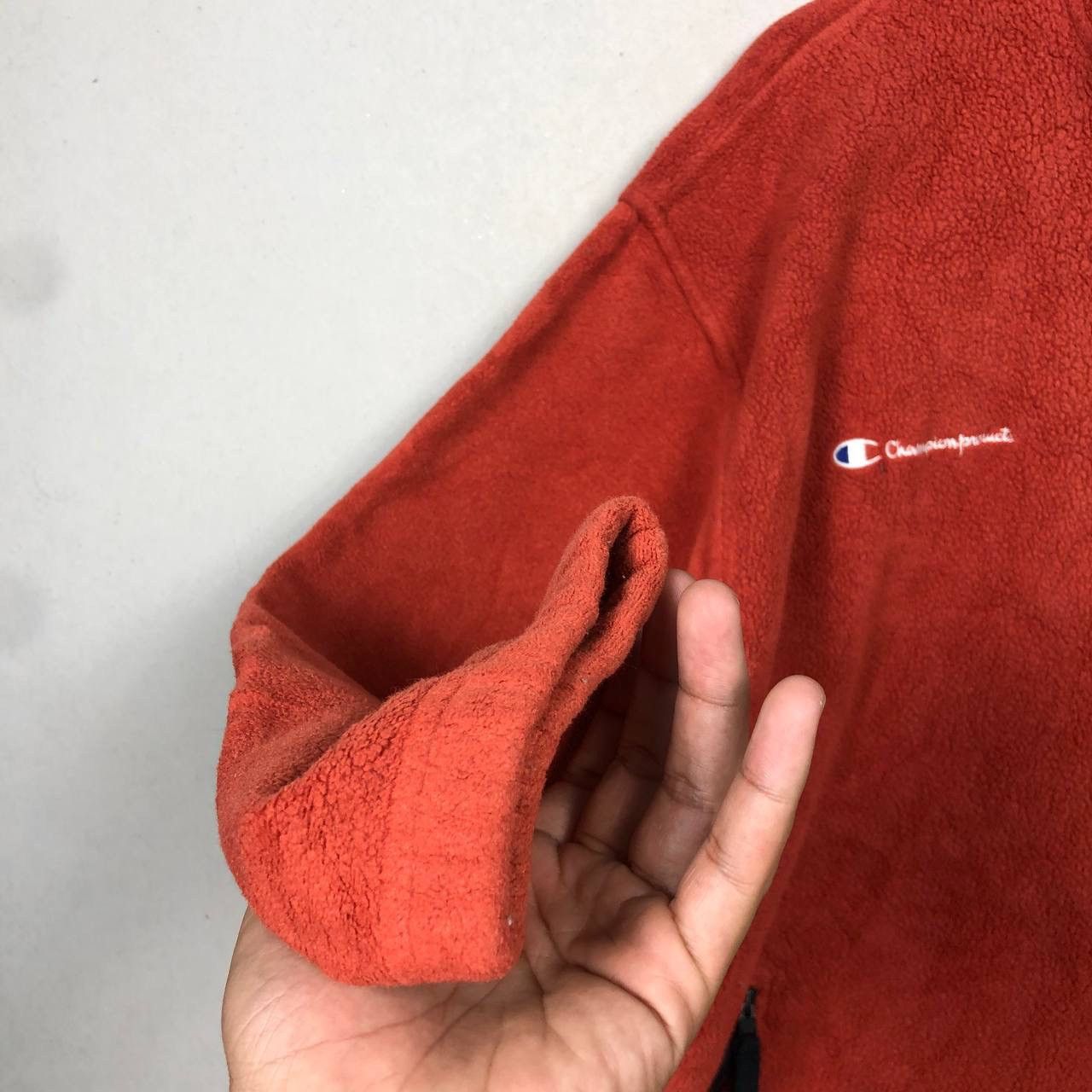 Champion Vintage Champion Fleece Sweater Jacket Orange Size US L / EU 52-54 / 3 - 6 Thumbnail