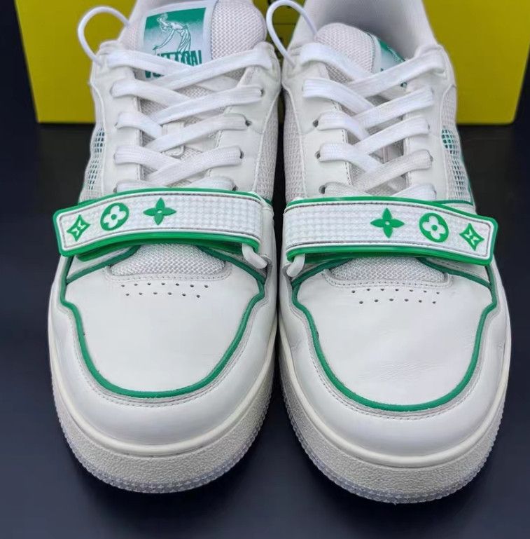 Louis Vuitton Louis Vuitton Vintage Trainer Sneakers in White and Green - Size US 7.5 / EU 40-41 - 8 Thumbnail