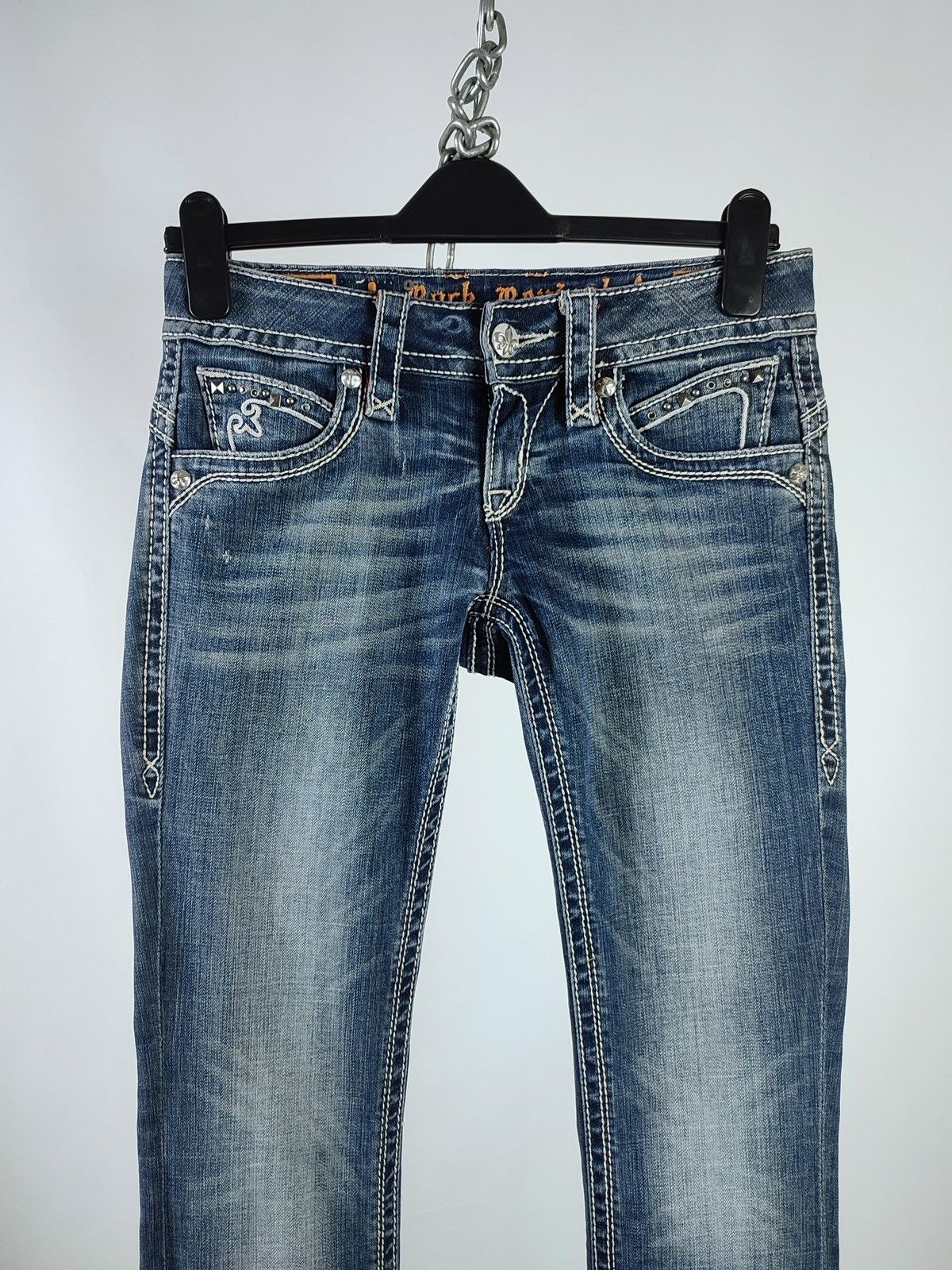 Rock Revival Y2K Rock Revival Rhinestones Embroidered Denim Jeans Size 27" / US 4 / IT 40 - 5 Thumbnail