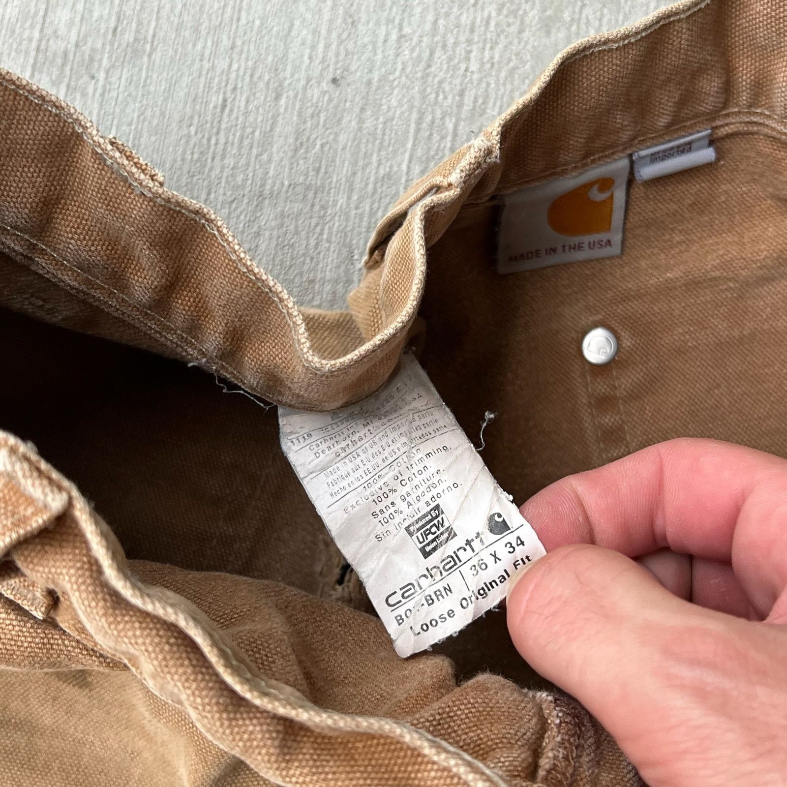 Carhartt × Vintage Carhartt brown double knee work wear carpenter pants Size US 35 - 7 Thumbnail