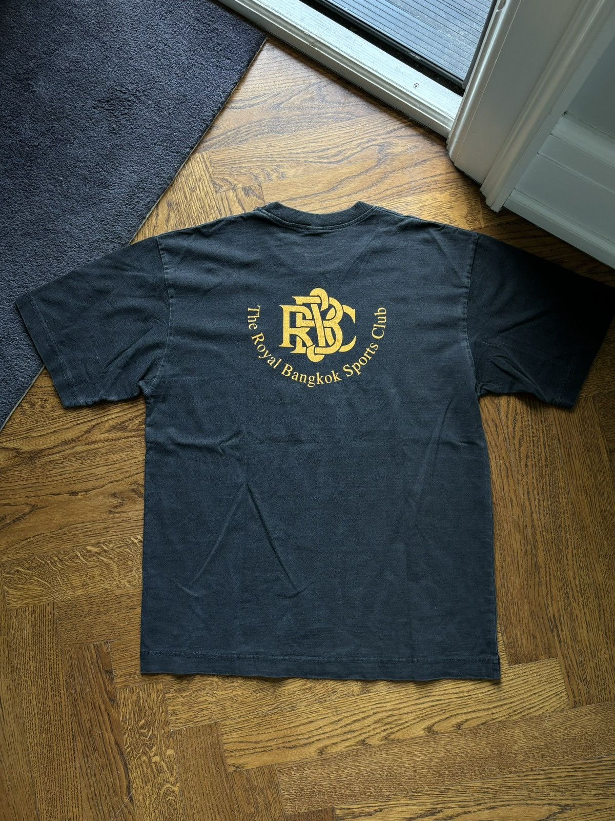 Delta × Vintage 1990s Vintage Faded Black Heavyweight Tee Boxy Bangkok Sport Size US M / EU 48-50 / 2 - 2 Thumbnail