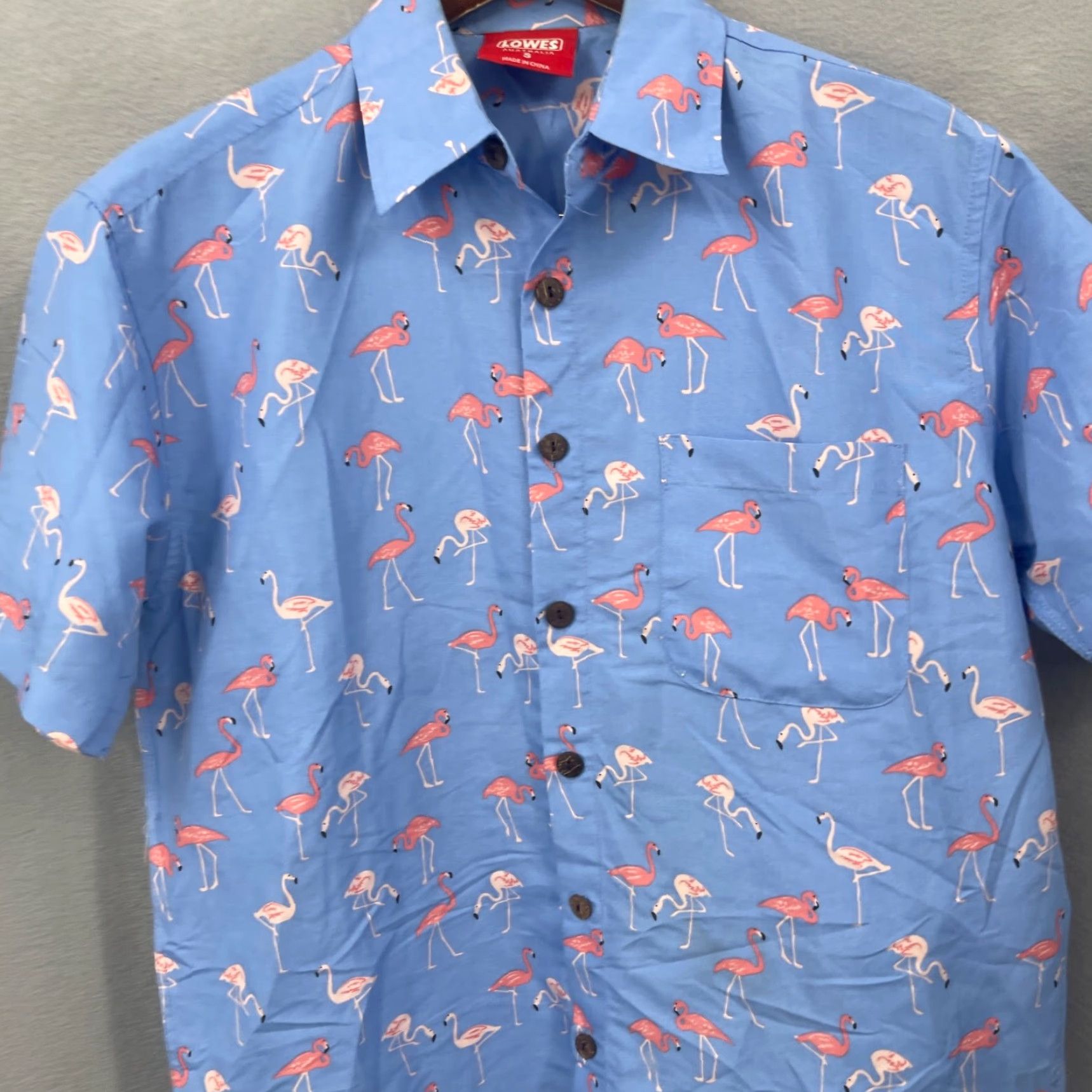 Vintage Lowes Hawaiian Camp Shirt Men S Button Down Flamingo Aop Preppy Vacation Dad Size US S / EU 44-46 / 1 - 5 Thumbnail