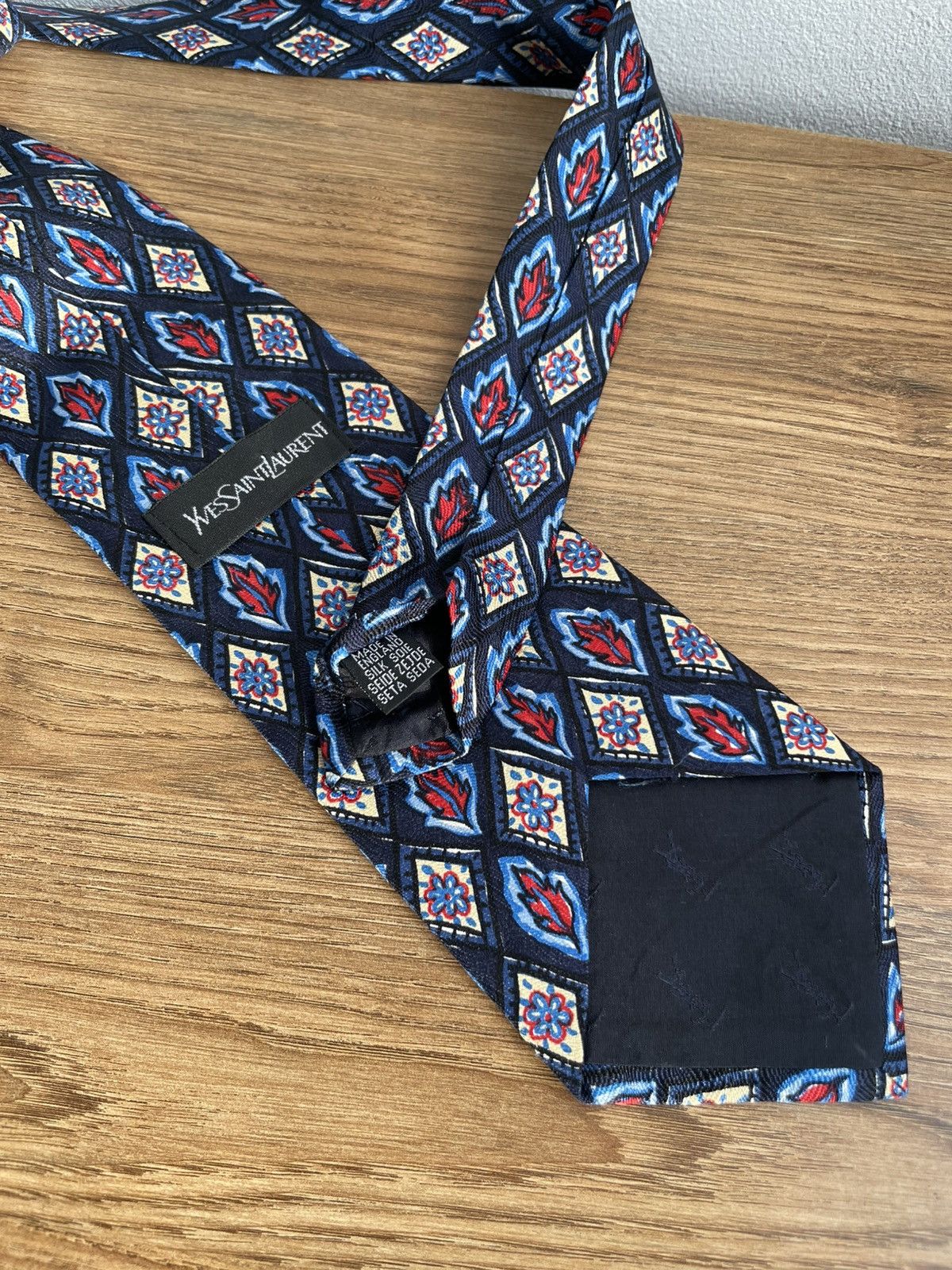Yves Saint Laurent Yves Saint Laurent YSL Silk Tie Multicolor Geometric Print Size ONE SIZE - 11 Thumbnail